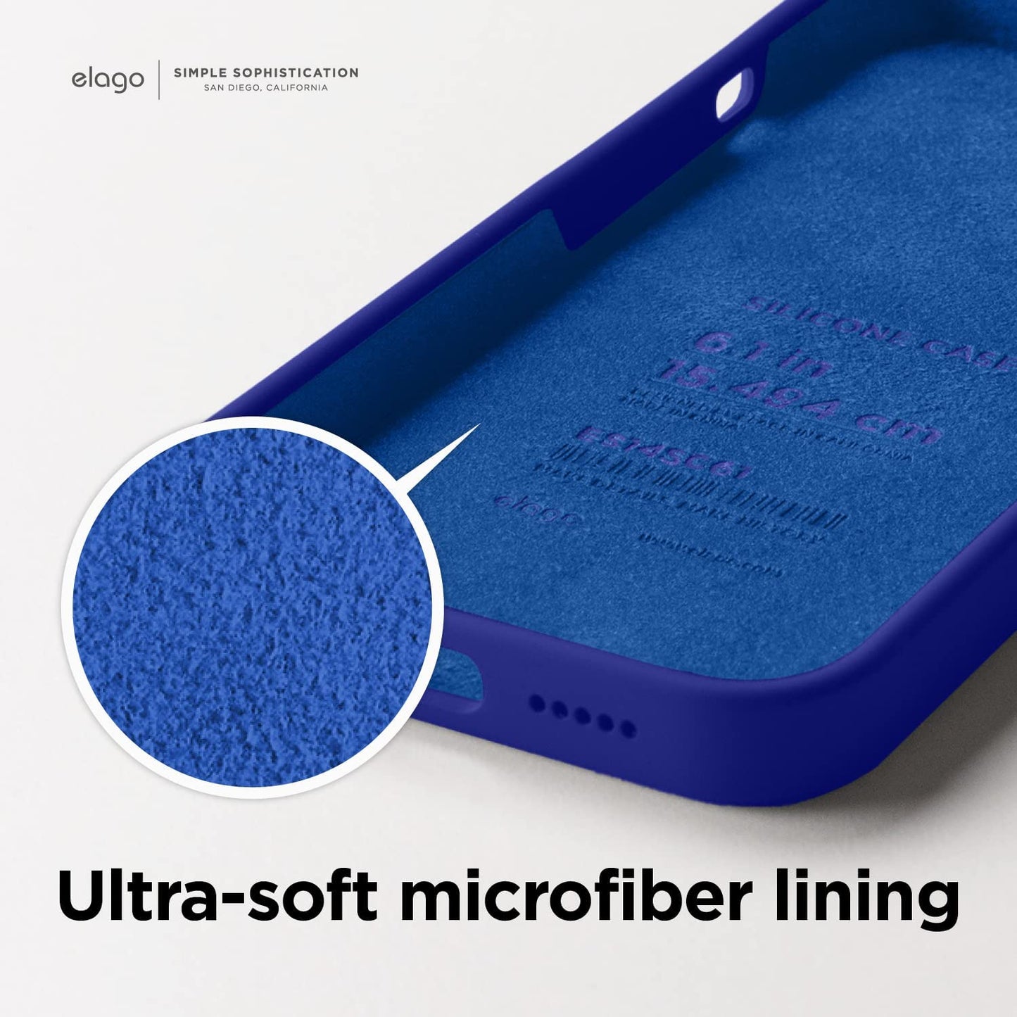 Elago Compatible with Iphone 14 Case, Liquid Silicone Case, Full Body Protective Cover, Shockproof, Slim Phone Case, Anti-Scratch Soft Microfiber Lining, 6.1 Inch (Cobalt Blue)  elago   