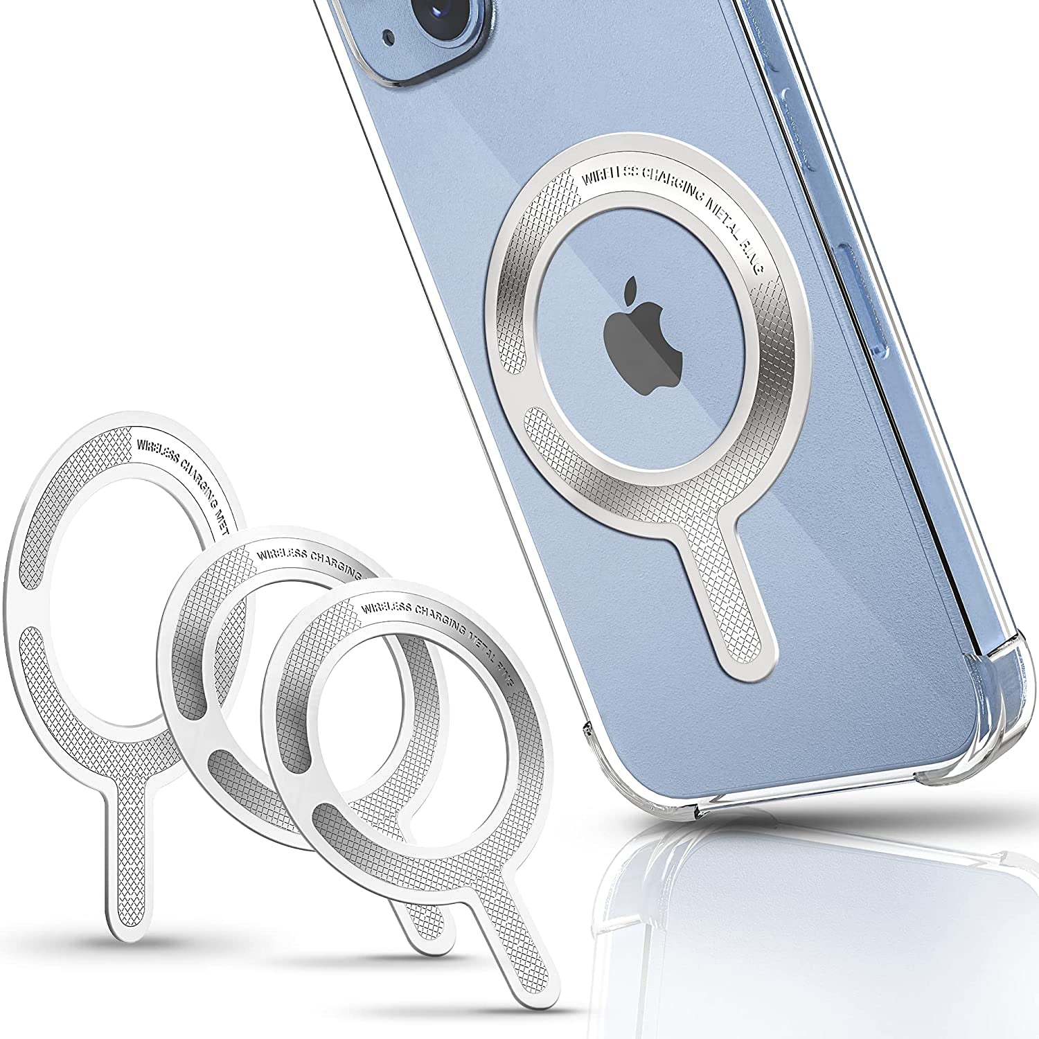 4PCS Magsafe Ring for Magsafe, Magnet Adapter, Magsafe Sticker with 3M Adhesive, Black Metal Loop for Wireless Charger/Card Wallet/Car Mount/Battery Pack/Socket Grip, Compatible with All Phone  volport long tail  