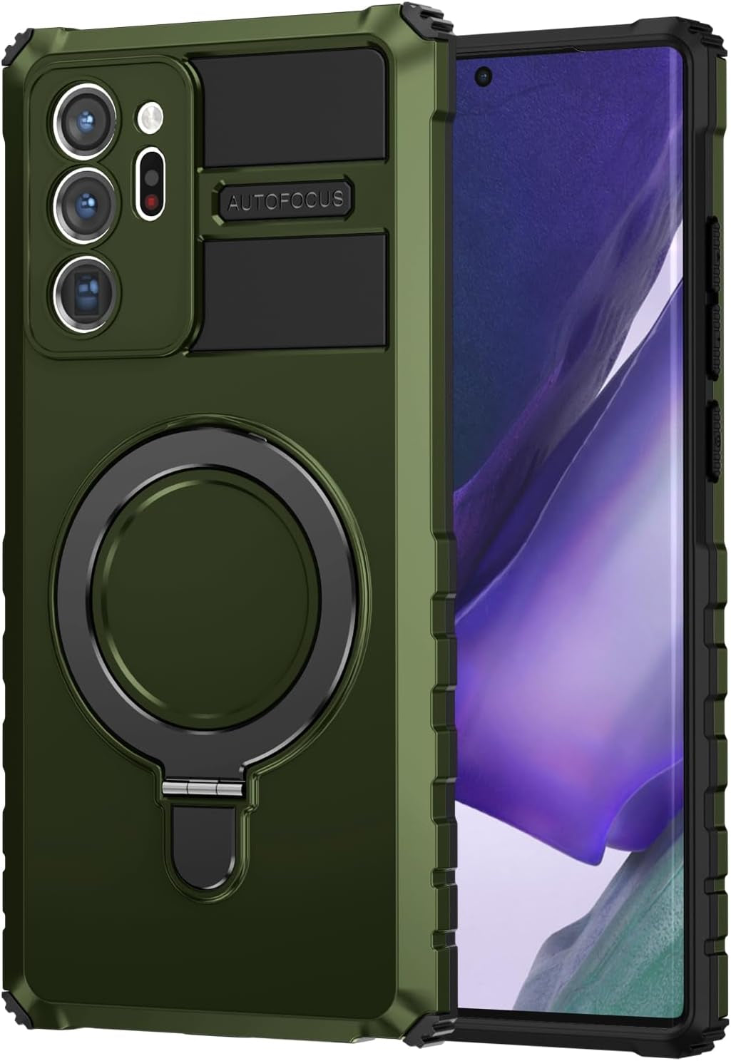 THMEIRA Samsung Galaxy Note 20 Ultra Magnetic Case [Compatible with Magsafe] Samsung Galaxy Note 20 Ultra Case with Ring Kickstand, Military Grade Heavy Duty Case for Samsung Note 20 Ultra, Green  THMEIRA   