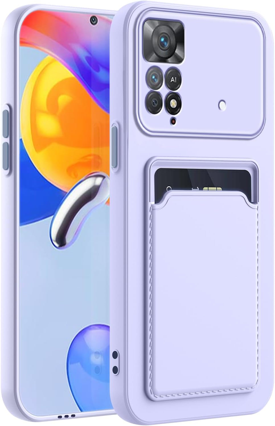 TSAYGFK for Xiaomi Redmi Note 11 Pro 5G Case for Women Glitter Crystal Soft Stylish Clear TPU Luxury Bling Cute Protective Cover with Kickstand Strap for Redmi Note 11 Pro 5G/4G (Glitter Rose)  TSAYGFK Purple  