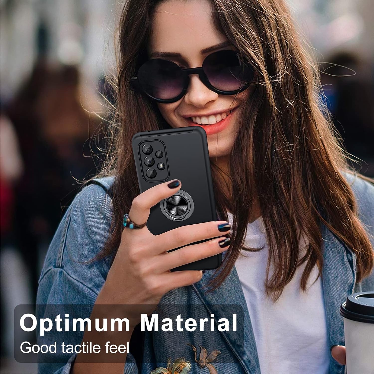 JAME for Samsung A53 5G Case, Galaxy A53 5G Case with Shockproof Protective Case with Rotatable Kickstand for Samsung Galaxy A53 5G Case, Black  JAME   