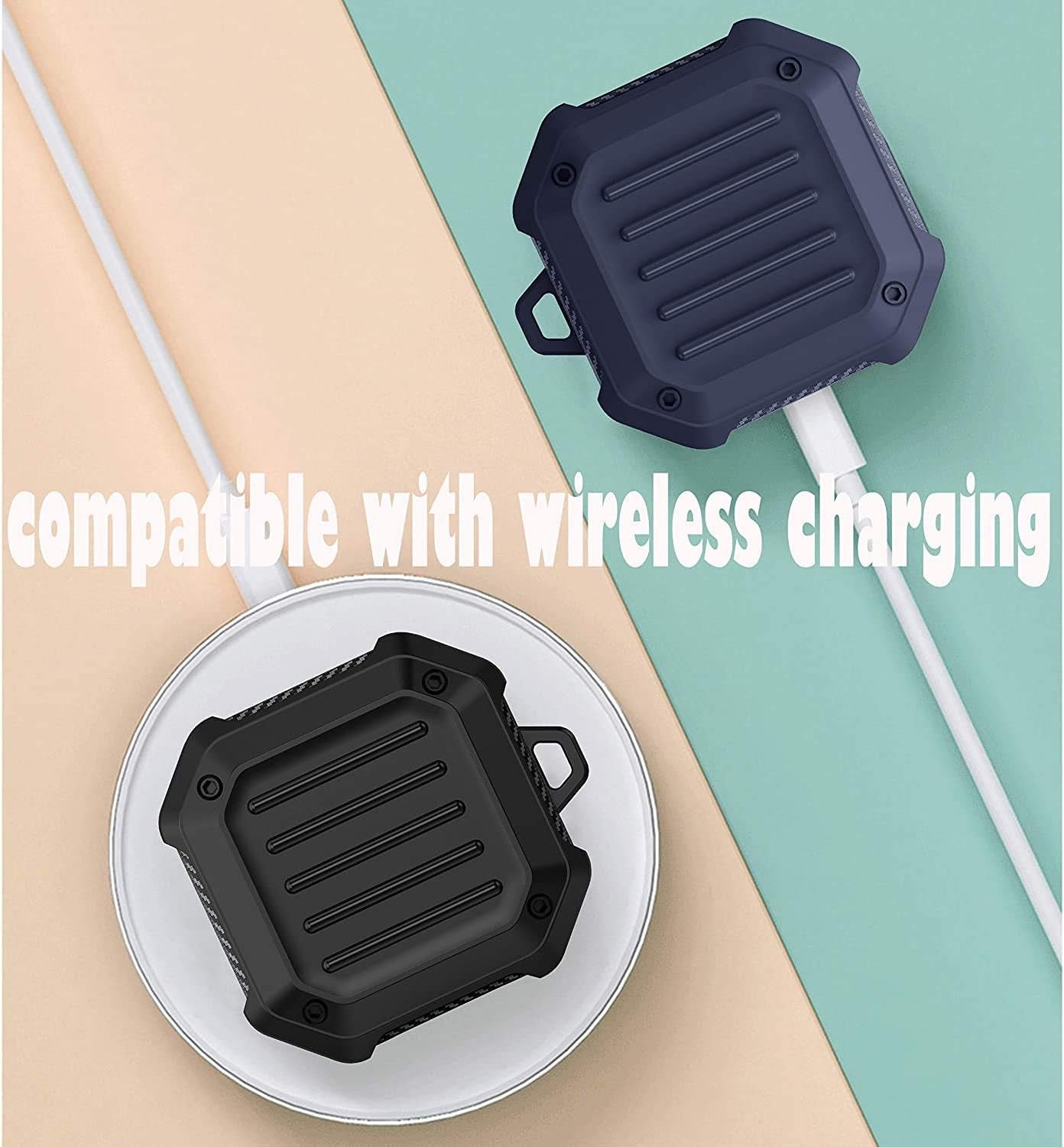 GMYLE Armor Case Compatible with Samsung Galaxy Buds Live 2020 / Galaxy Buds Pro 2021, Hard Shell Defender Bumper Protective Shockproof Earbuds Wireless Charging Case Cover Skin (Blue)  GMYLE   