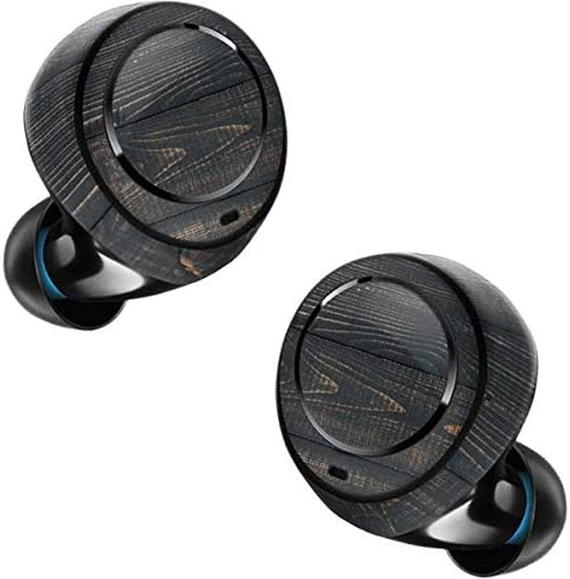Skinit Decal Skin Compatible with Echo Buds - Officially Licensed Originally Designed Black Painted Wood Design  Skinit   