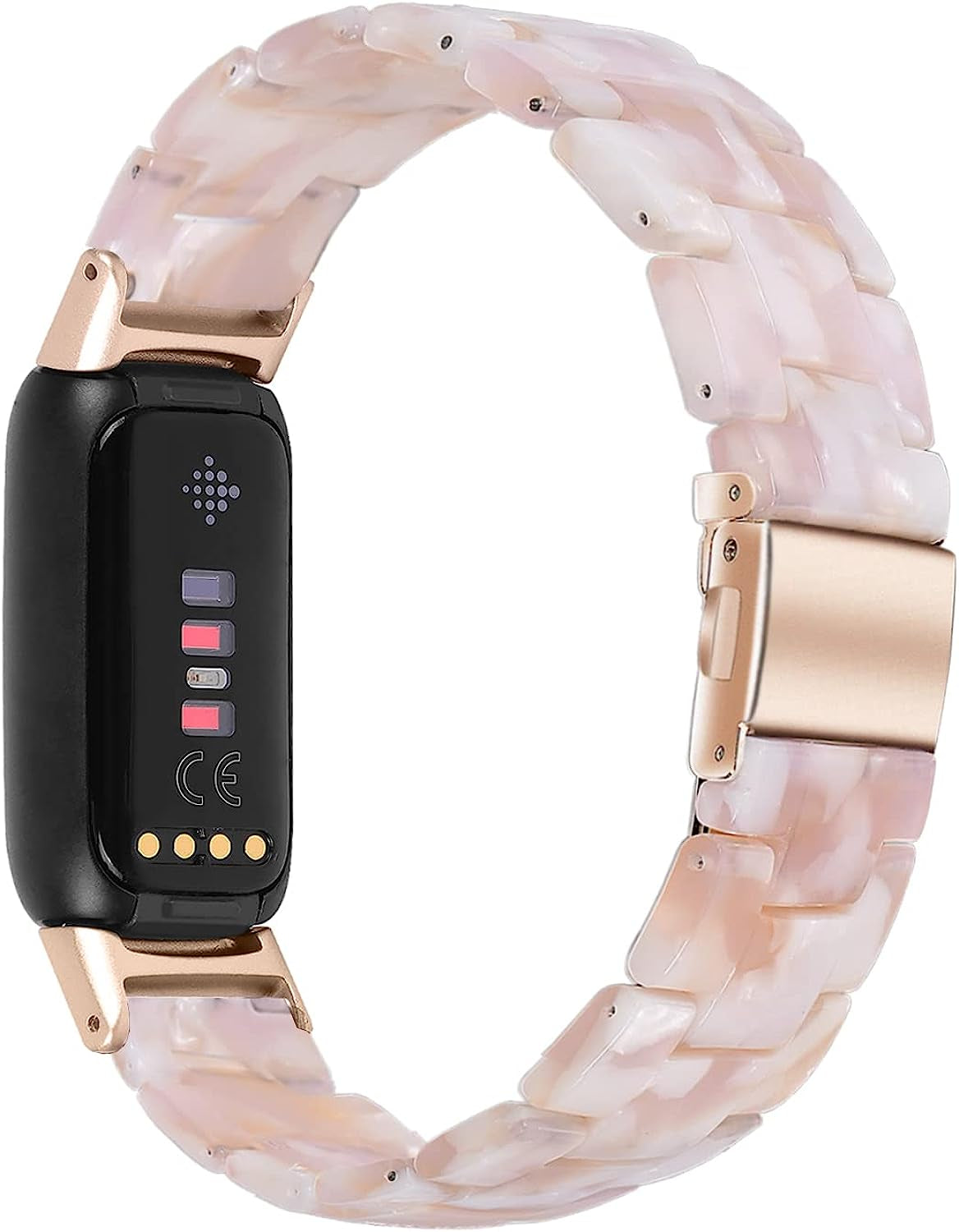 Wongeto Compatible with Fitbit Luxe/Luxe SE Bands for Women Girls, Resin Wristband Strap with Stainless Steel Buckle Replacement Bands for Fitbit Luxe Accssorises  Wongeto   