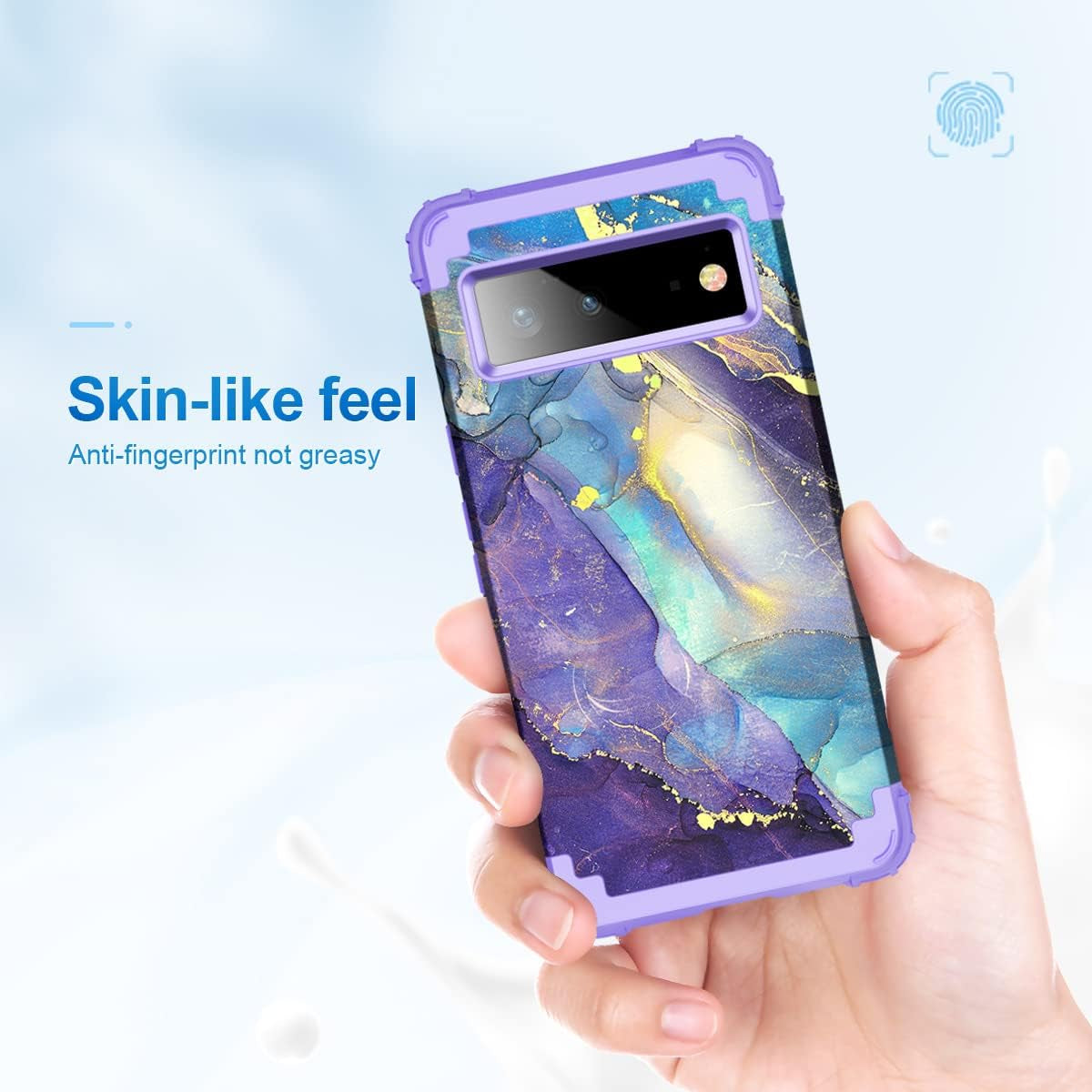 Rancase Compatible with Google Pixel 6 Case,Three Layer Heavy Duty Shockproof Protection Hard Plastic Bumper +Soft Silicone Rubber Protective Case for Google Pixel 6,Purple  Rancase   