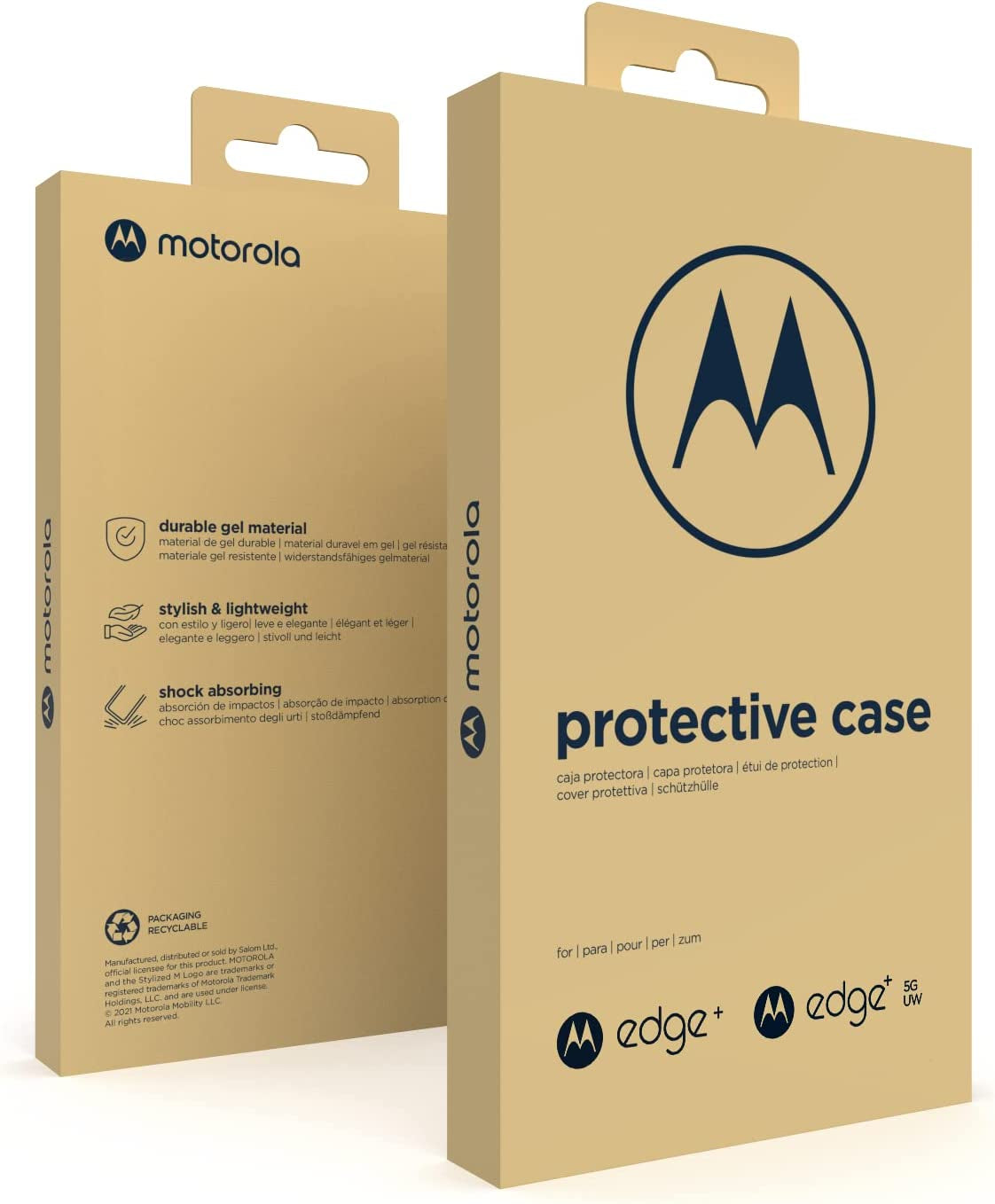 Motorola Edge+ (2022) Protective Case- Black Precision Fit, Stylish Shock Absorbing Phone Cases [NOT for Edge+ 2020/Edge+ 2023, Edge 2021/Edge 5G UW 2021, & Edge 2022]  Salom America Company   