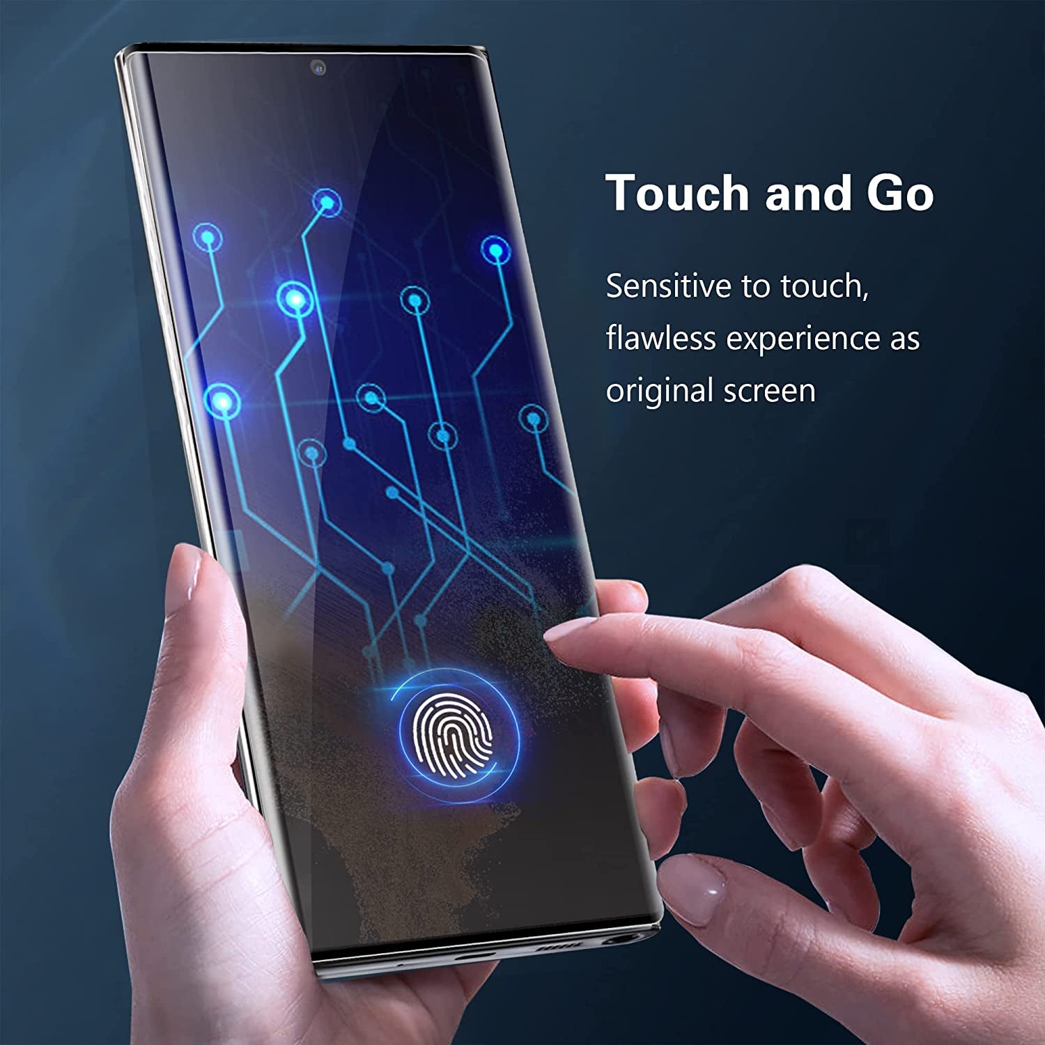 AACL [Fingerprint Compatible][3-Pack] 3D Curved Tempered Glass for Samsung Galaxy S22 Ultra 5G Screen Protector, [Easy Installation with Alignment][Anti-Scratch][Case Friendly]  Better Future Glass   