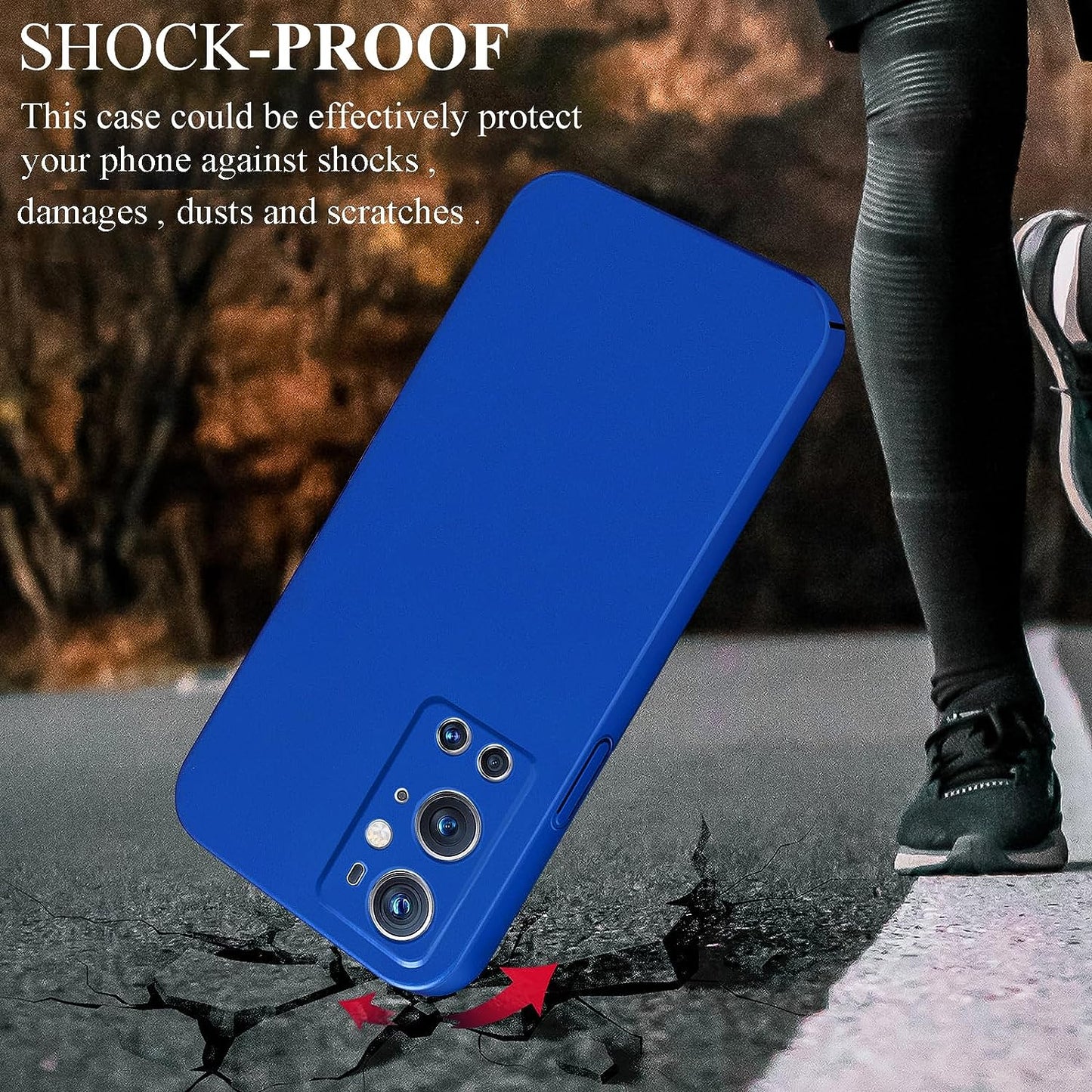 Yarxiawin for Oneplus 9 Pro Case Shockproof Pink, Oneplus 9 Pro Phone Case Thin Hard PC Protective Case Anti-Fingerprint Cover with Ultimate Delicate Touch Feeling (Dark Blue)  Yarxiawin   