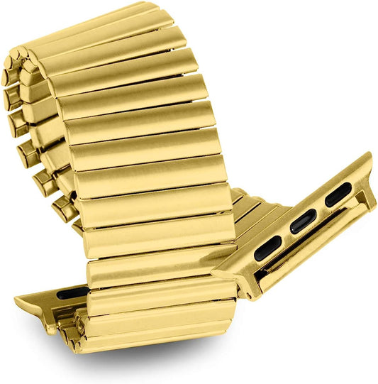 YOUKEX Stretchable Stainless Bands Compatible with for Apple Watch 7 Band 41Mm 45Mm 42Mm 38Mm 40Mm 44Mm,Stainless Steel Stretch Watch Band Metal Expansion in Brushed, Compatible with Iwatch Series 6/5/4/3/2/1 SE  YOUKEX   