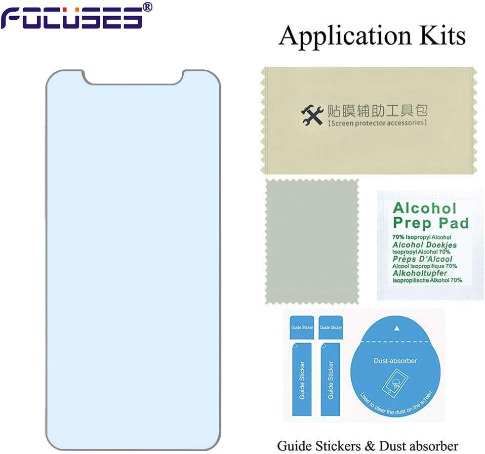 Focuses Iphone 11 Pro Screen Protector, Iphone Xs/X Screen Protector, anti Blue Light Tempered Glass Film for Apple Iphone Xs/X & Iphone 11 Pro,3-Pack  Focuses   