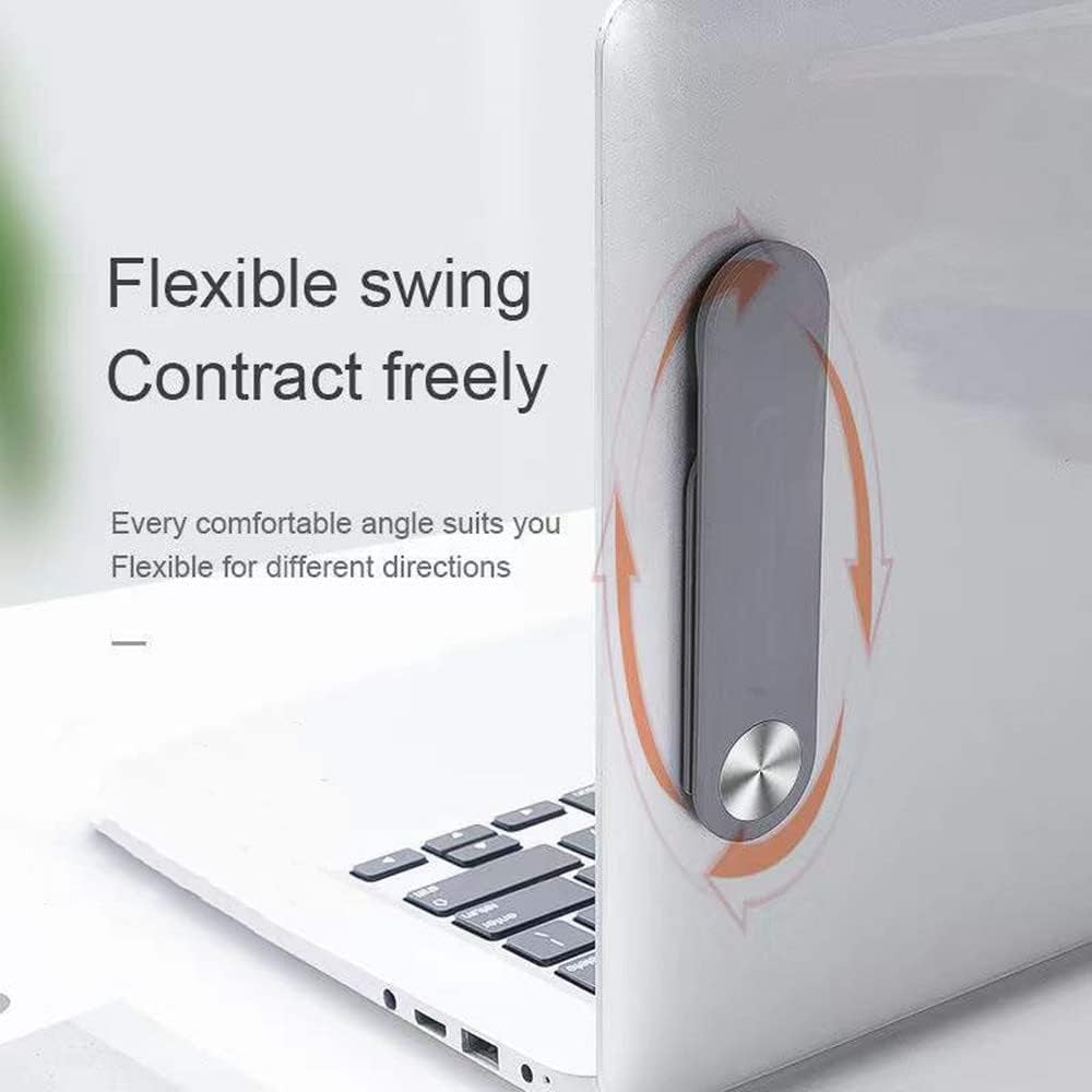 Dlmlemu Magnetic Phone Holder for Laptop, Slim Portable Adjustable Computer Monitor Side Clip Expansion Bracket for 4 - 8 Inches Iphone Smartphone, Mobile Phone Holder for Laptop Side Mount  Dlmlemu   
