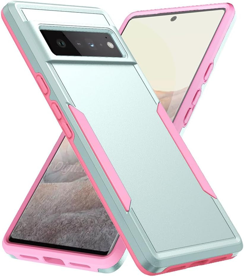 KANCIKOO Google Pixel 6 Pro Case(Not FIT for Pixel 6/6A) Heavy-Duty Shockproof Military-Grade Wireless Charging Support Phone Case for Google Pixel 6 Pro(2021) 6.67"(Green)  JShuifan Green/Pink Google Pixel 6 Pro 