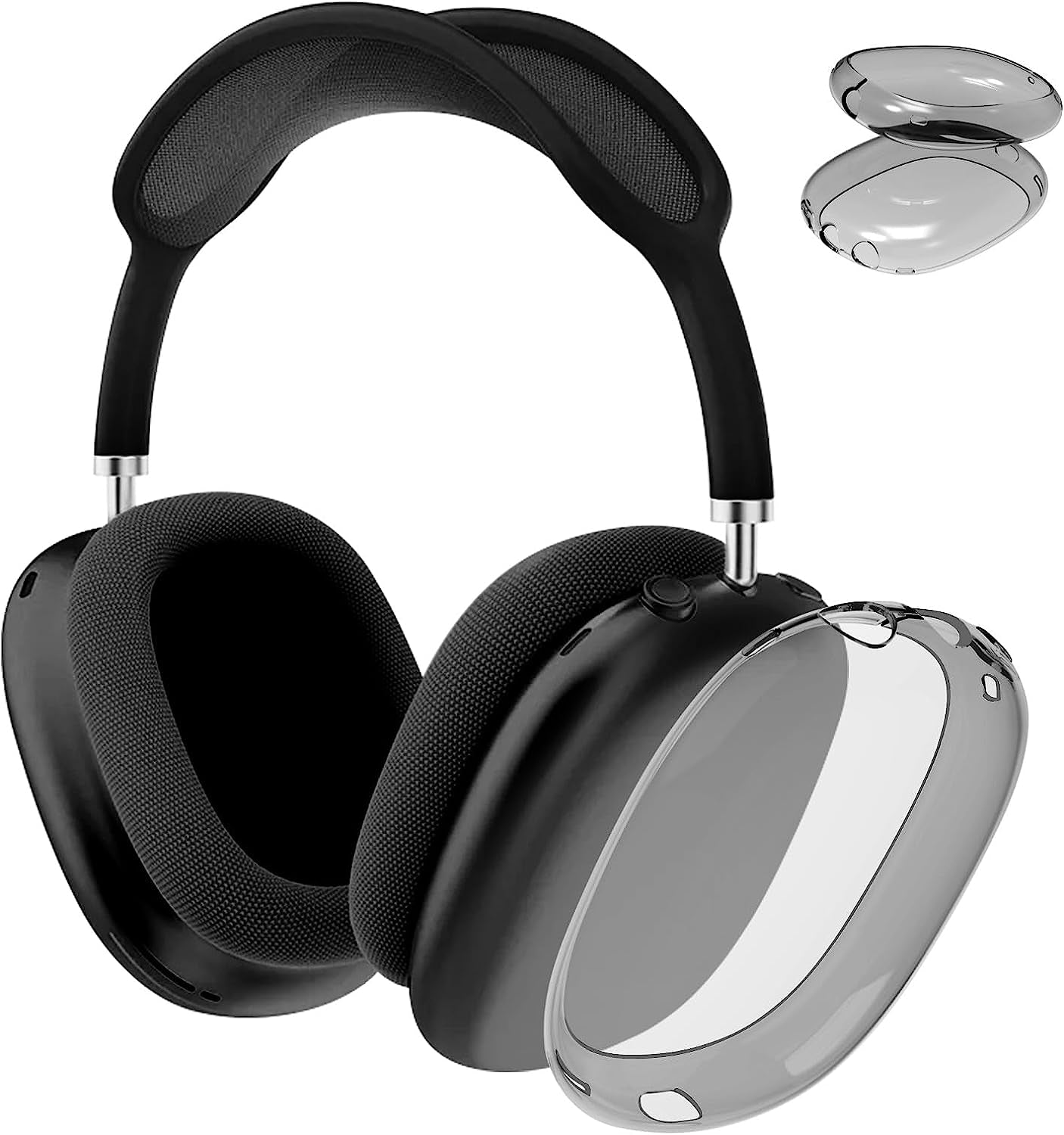 Ainiv Protective Case Compatible with Airpods Max, 2 Pack Soft TPU Anti-Scratch Skin Cover for Airpods Max, Shockproof Accessories for Airpods Max Headphones (Clear Black)  YotoUS   