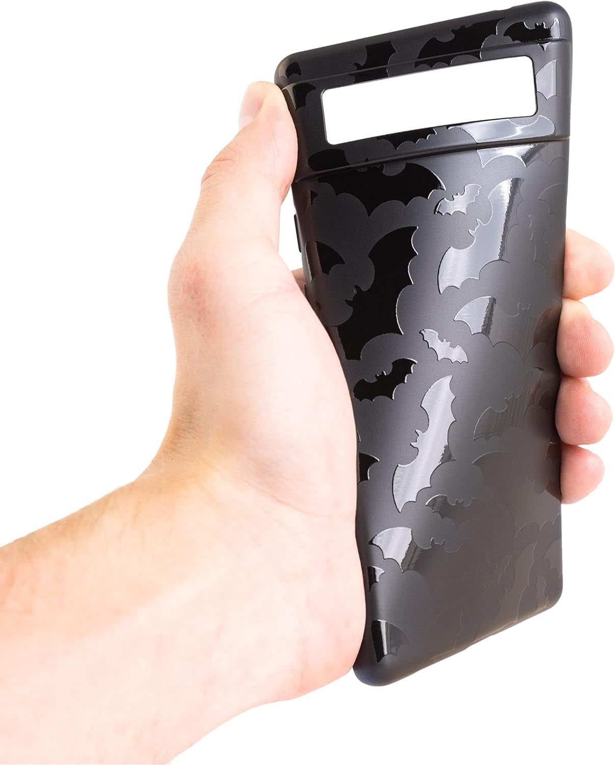 Cavka Matte Black Phone Case Compatible with - Google Pixel 6 Pro 2021 - Protective TPU Rubber Cover Cute Bats Spooky Classy Bumper Lightweight Shockproof Goth Halloween Animal Cool Silicone Stylish  Cavka   