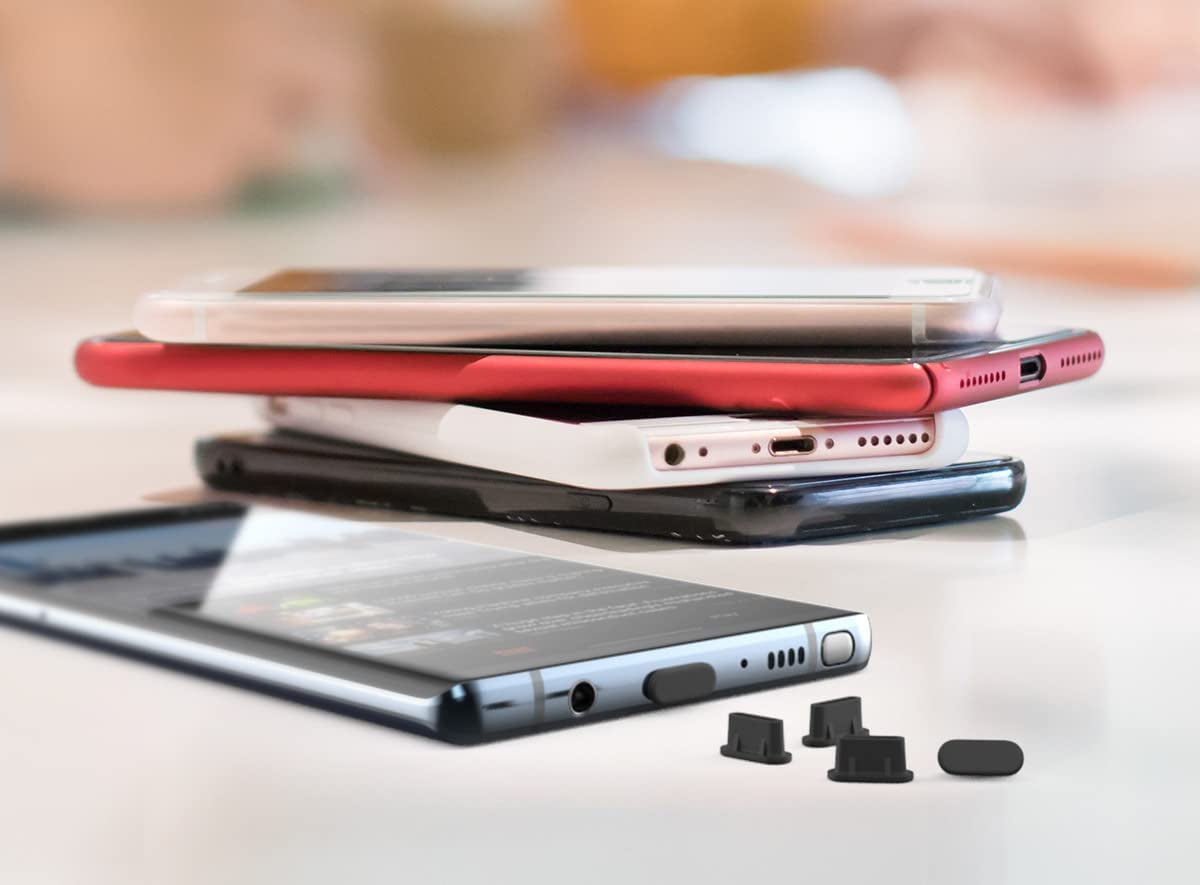 Casebuy 20X USB C anti Dust Plugs Compatible with Samsung Galaxy S23, S22, S21, S20,A53, Note 20, Pixel, Macbook, Laptop, Cell Phone Dust Cover for Any USB Type C Charging Port- Black  CaseBuy   