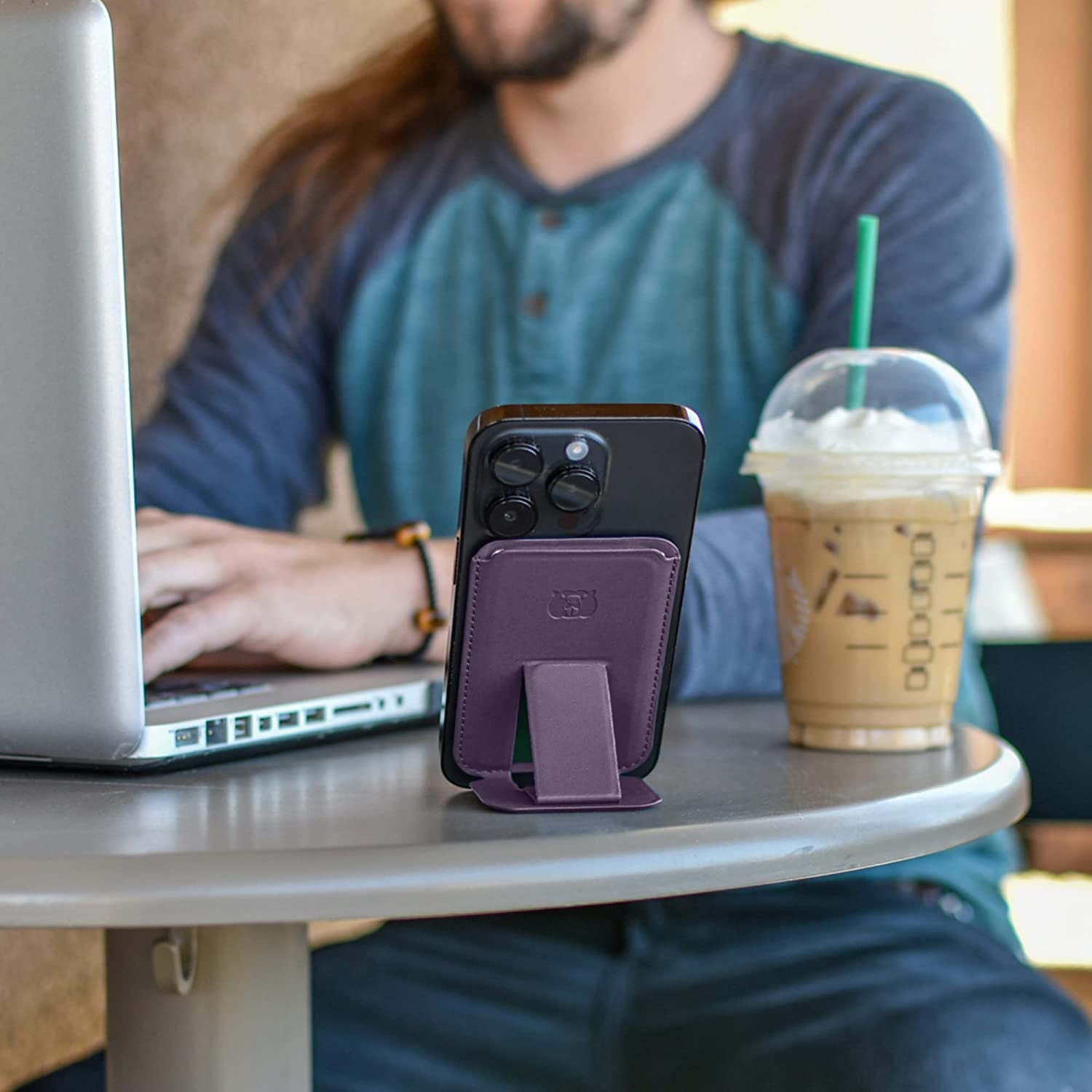 Beaverr Magnetic Card Wallet with Kickstand, Compatible with Magsafe, for Iphone 14 Pro Max/14 Pro/14/14 Mini, Iphone 13 Pro Max/13 Pro/13/13 Mini, Iphone 12 Pro Max/12 Pro/12/12 Mini (Wine)  Beaverr   