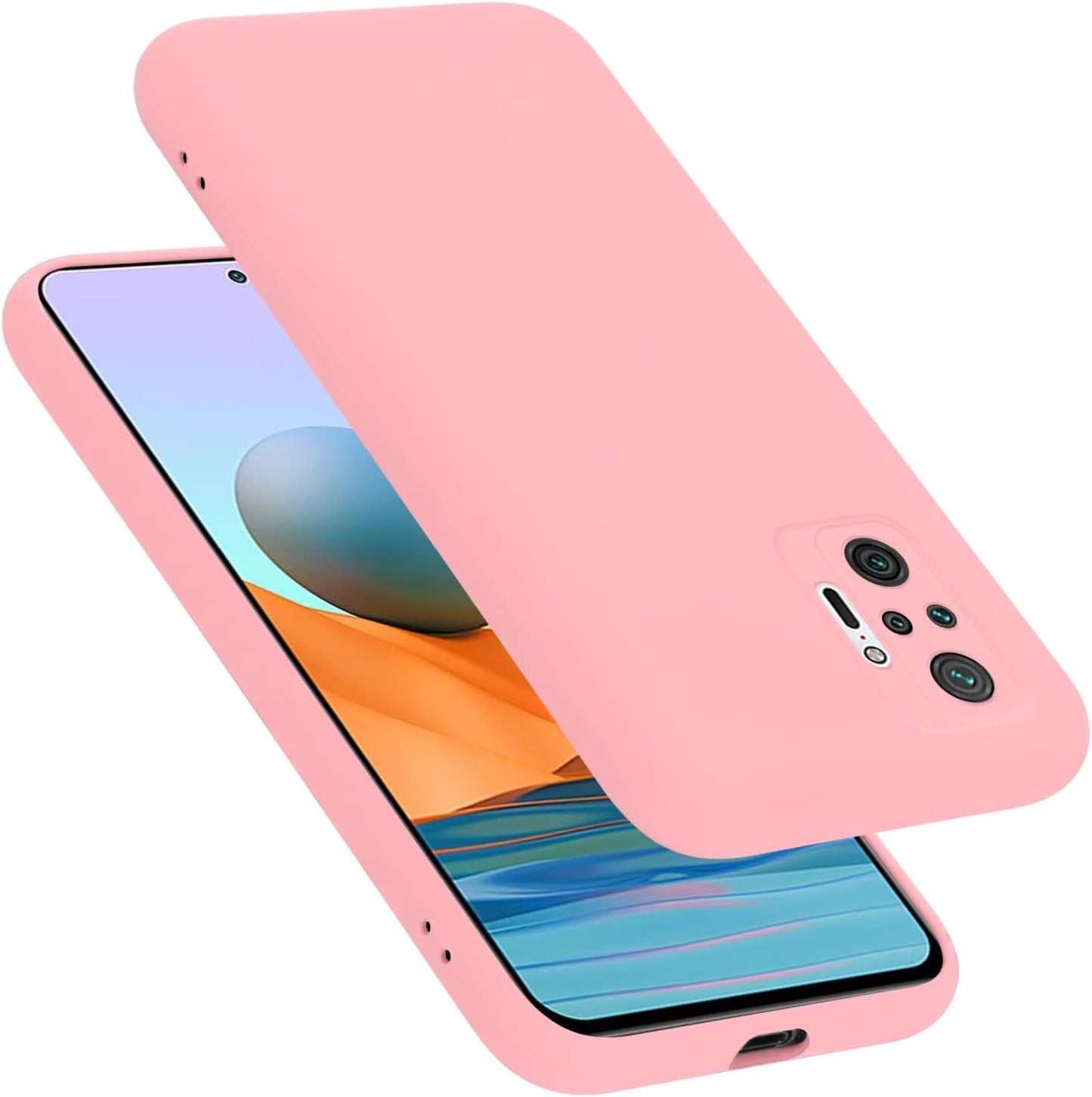 Cadorabo Case Compatible with Xiaomi Redmi Note 10 Pro in Liquid Pink - Shockproof and Scratch Resistant TPU Silicone Cover - Ultra Slim Protective Gel Shell Bumper Back Skin  Cadorabo   