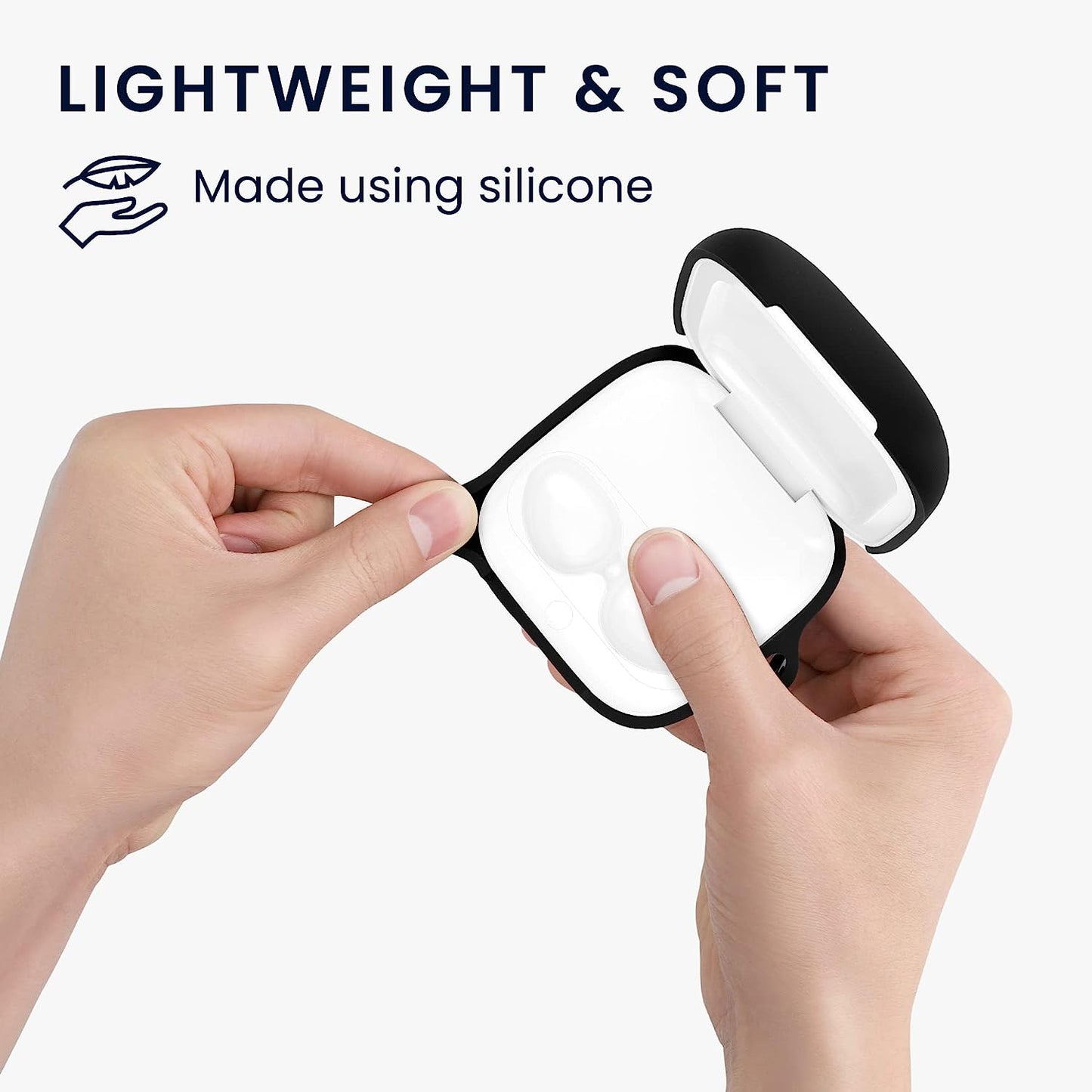 Kwmobile Case Compatible with Beats Fit Pro Case - Silicone Cover Holder for Earbuds - Black  KW-Commerce   