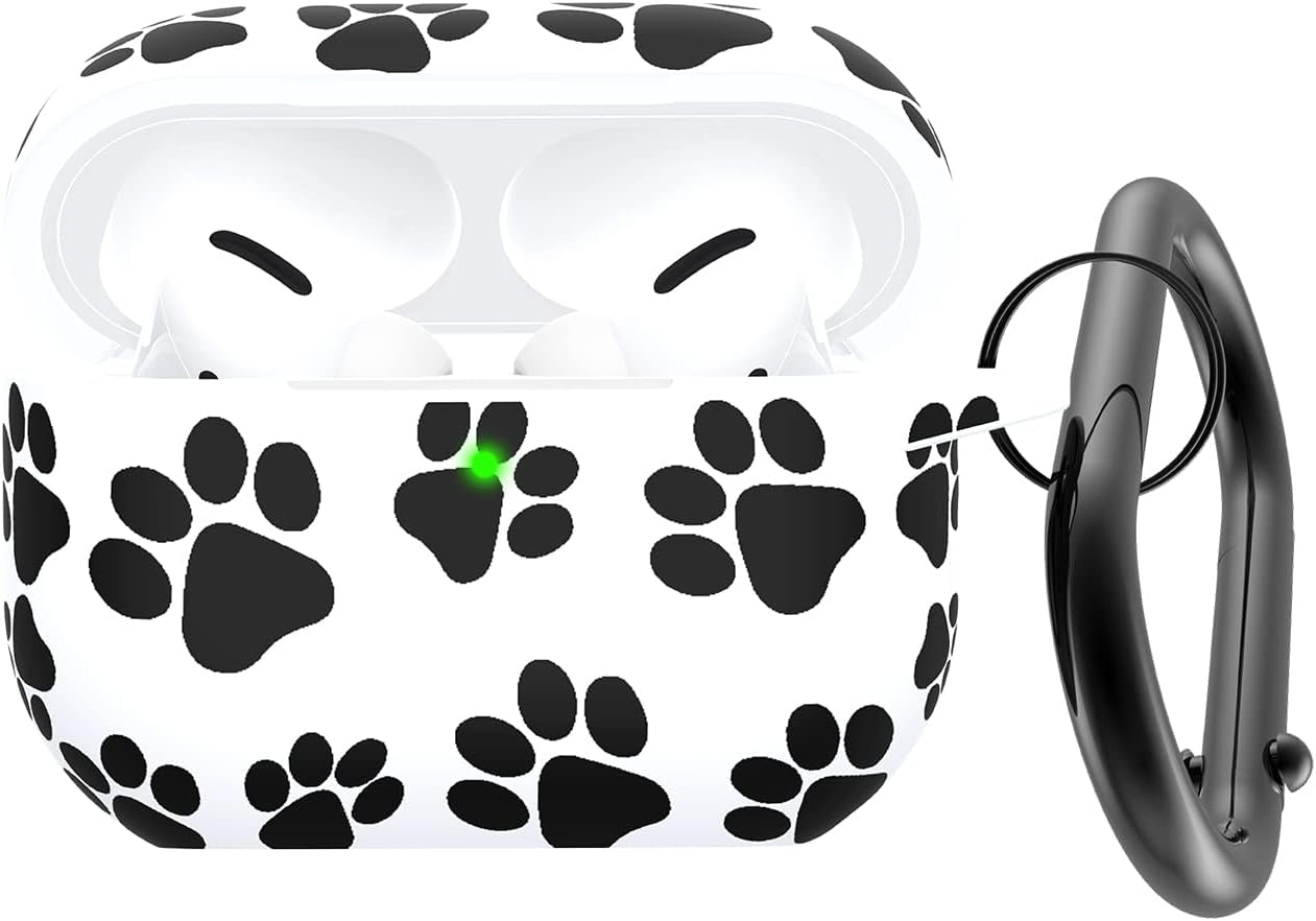 AGAOSH for Airpods Pro 2Nd Generation Case Cover,Cute Blue Butterfly Flowers Print Soft Silicone Skin Cover Protective Case with Keychain for New Apple Airpods Pro 2 Case 2022 Blue Butterfly  AGAOSH Black-Paw  