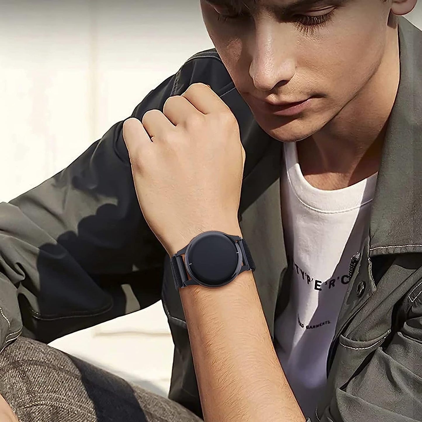 2 Pack Stretchy Nylon Watch Bands Compatible with Garmin Venu/Venu Sq, 20Mm Loop Elastic Straps for Garmin Vivoactive 3,Venu 2 Plus/Venu Sq 2,Forerunner 645/55/245 Music for Women Men.  Kollody   