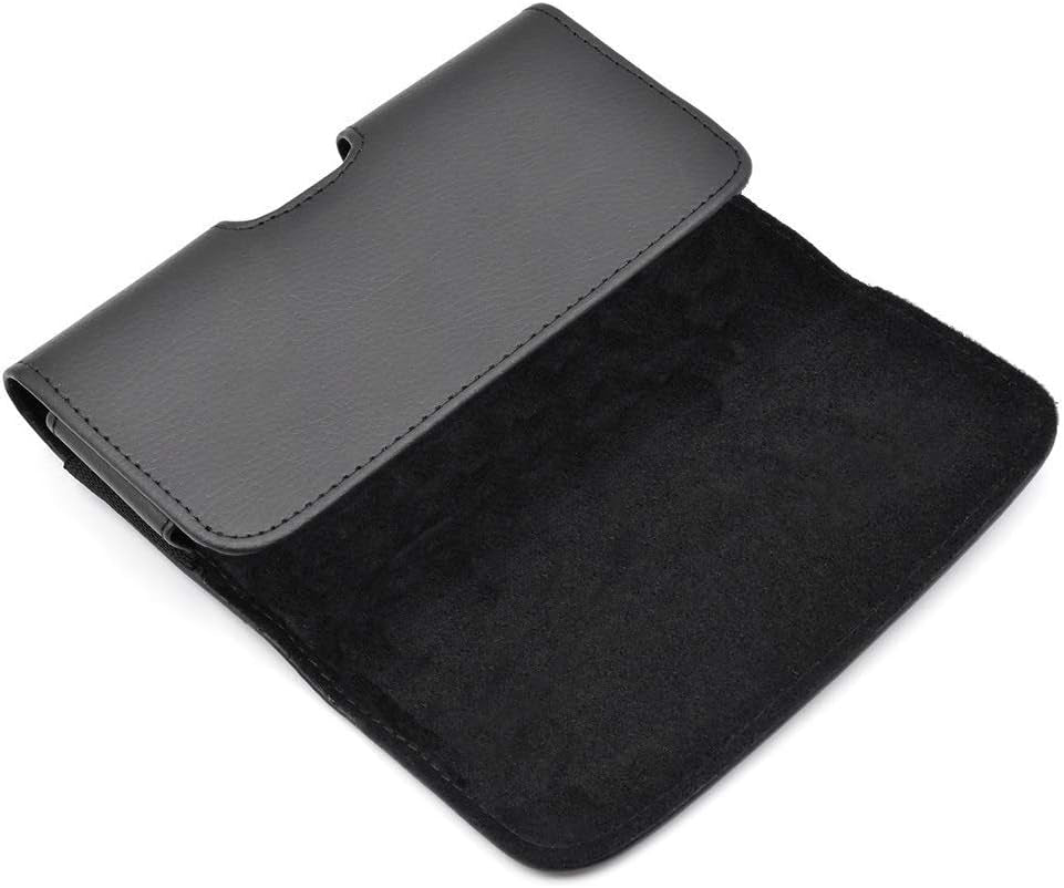 Wonderfly Horizontal Holster Compatible with LG V50 Thinq 5G, V30 Thinq, V20, V10 or Samsung Galaxy S8+, a Large Leather Carrying Case with Belt Loops and Belt Clip, Fits the Phone with a Thick Case  Wonderfly   