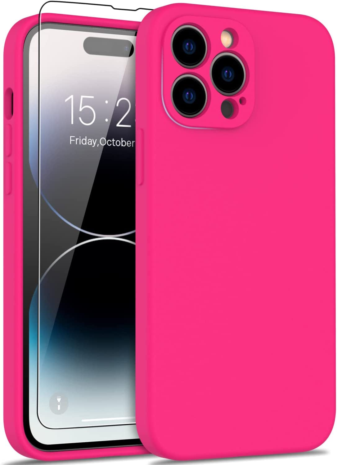 DEENAKIN Iphone 14 Pro Max Max Case with Screen Protector,Enhanced Camera Cover,16Ft Drop Tested Soft Silicone Gel Rubber,Slim Protective Phone Case for Iphone 14 Pro Max Max 6.7" Ash Grey  DEENAKIN   