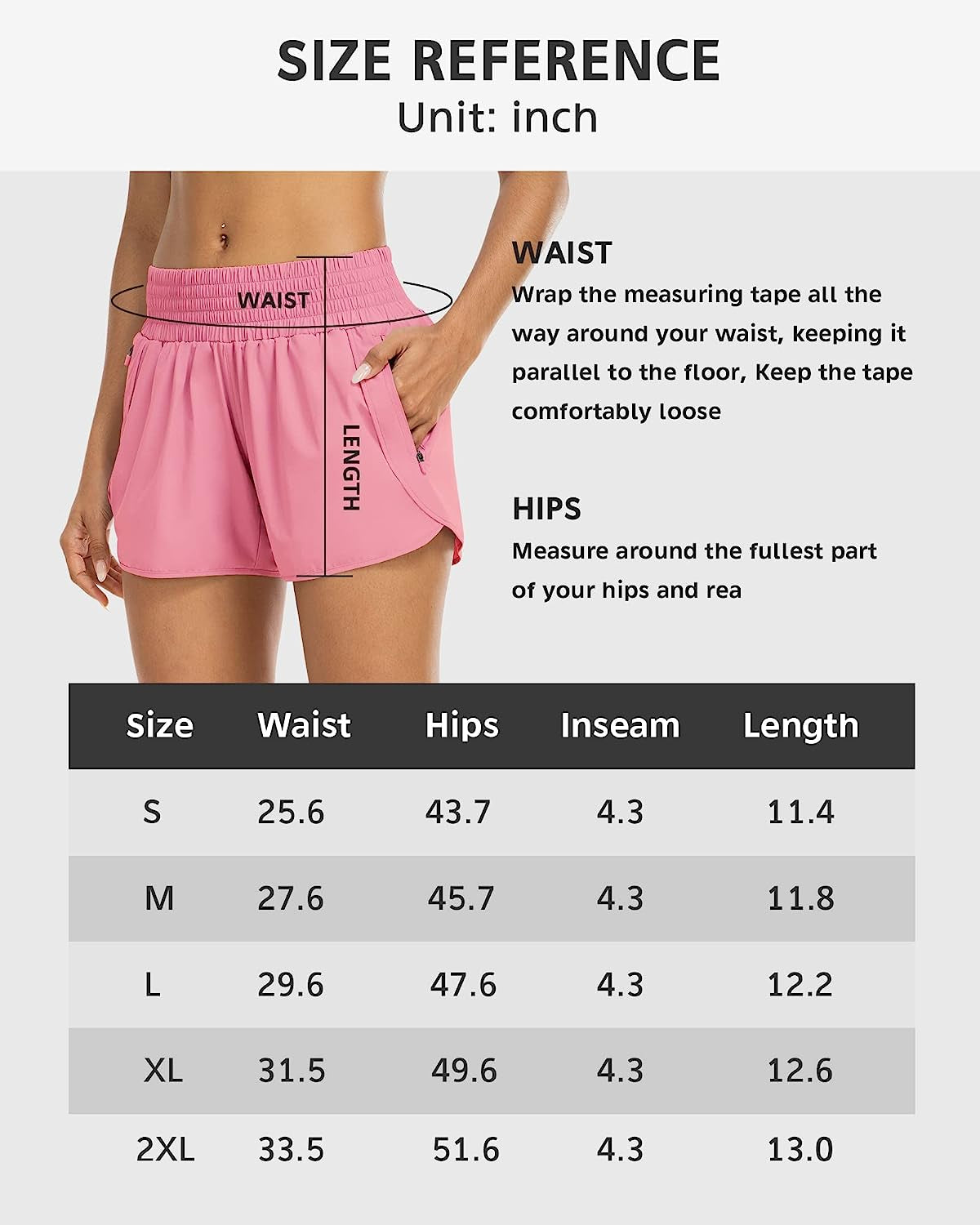 YEZII Athletic Shorts for Women with Pockets High Waist Running Workout Shorts Gym Yoga White Summer Shorts  YEZII   