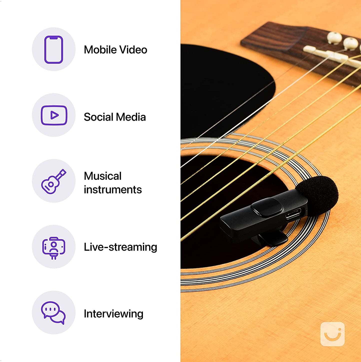 Internet Revolution 2 Pack Wireless Microphone for Iphone, Iphone Mic, Lavalier Microphone for Iphone, Mini Microphone Iphone, Youtube Microphone, Iphone Microphone for Video Recording, Lapel Mic  Internet Revolution   