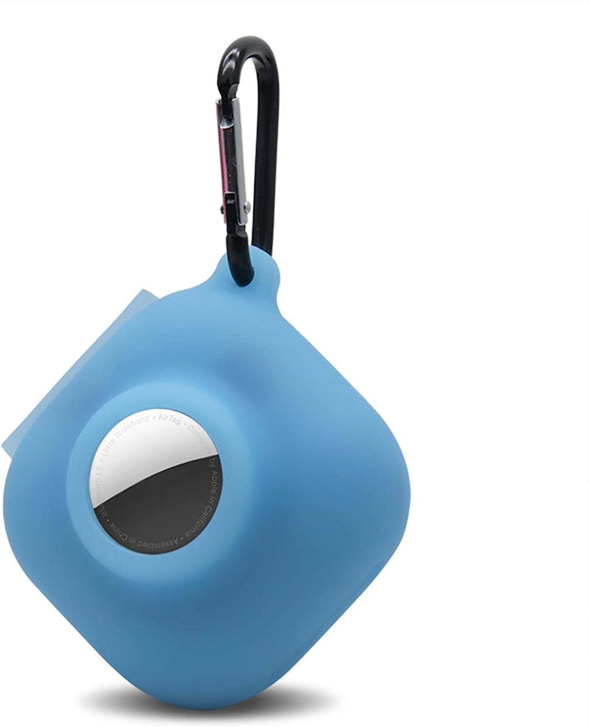 Glow Case for Beats Fit Pro Airtag Wireless Noise Cancelling Earbuds,Carrying Case Premium Soft Skin Cover Shock-Absorbing,Anti-Scratch Protective Case with Keychain(Glow Blue)  2022321   