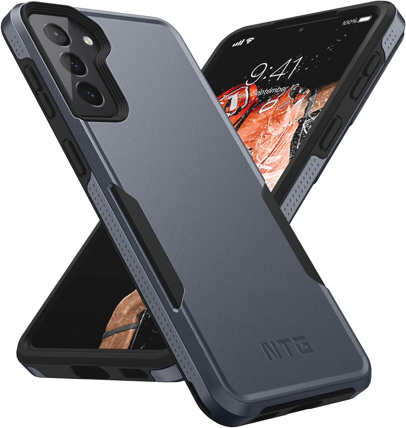 NTG [1St Generation Designed for Samsung S21 Case (Not for S21 Plus&S21 Ultra), Heavy-Duty Tough Rugged Lightweight Slim Shockproof Protective Case for Samsung Galaxy S21 6.2 Inch, Forest Green  NTG Dim Grey S21 