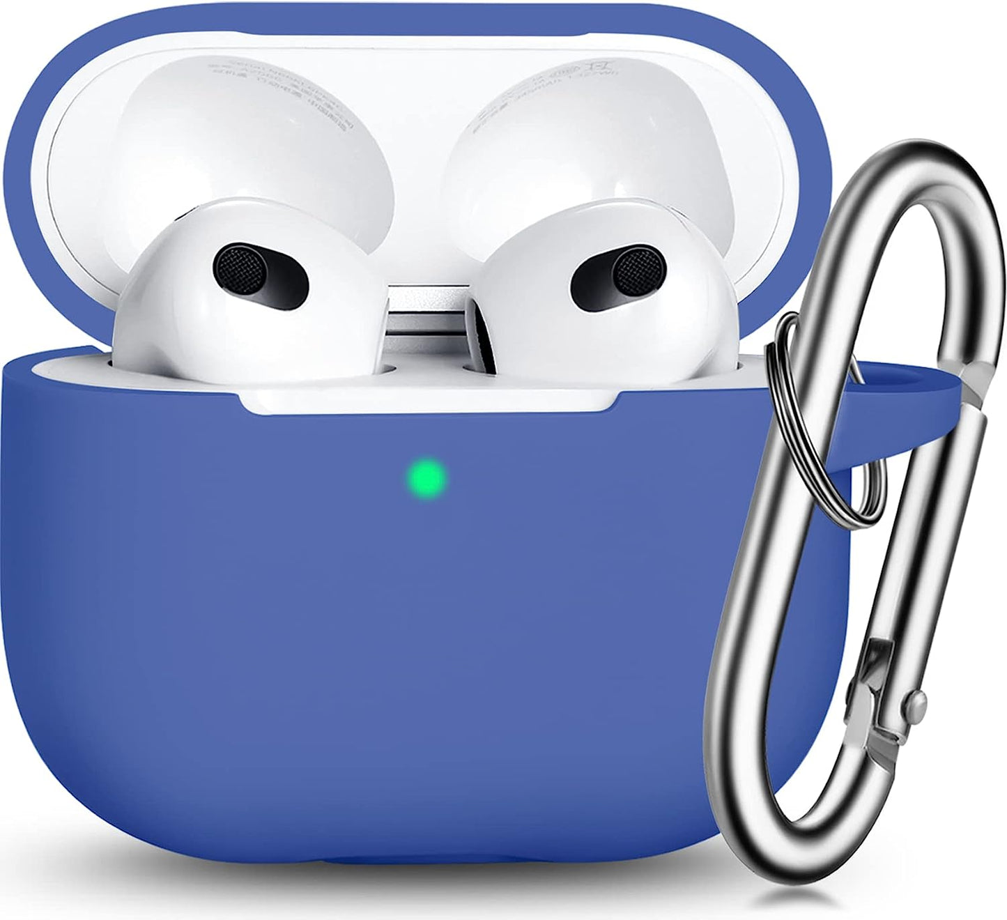 R-Fun Airpods 3 Case Cover, Silicone Protective Accessories Skin with Keychain Compatible with Apple Airpod 3Rd Generation a Black  R-fun   