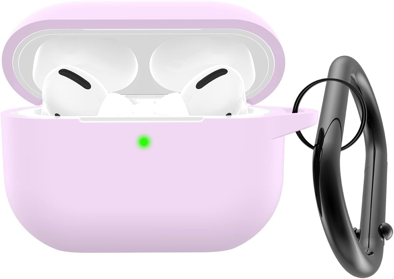 AGAOSH for Airpods Pro 2Nd Generation Case Cover with Keychain,Soft Silicone Skin Cover Protective Case for New Apple Airpods Pro Gen 2 Case 2022 Charging Case for Women Men Girl [Front LED Visible]  AGAOSH Lavender  