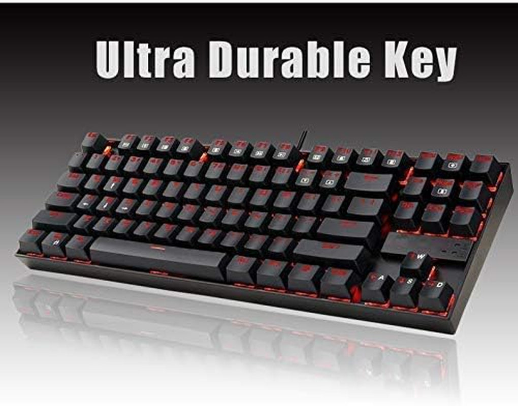 Mechanical Gaming Keyboard 87-Key RGB LED Backlit USB Wired Multi-Media Keyboard for Pc/Mac/Ipad/Iphone/Smartphone/Laptop  HAWK LI   