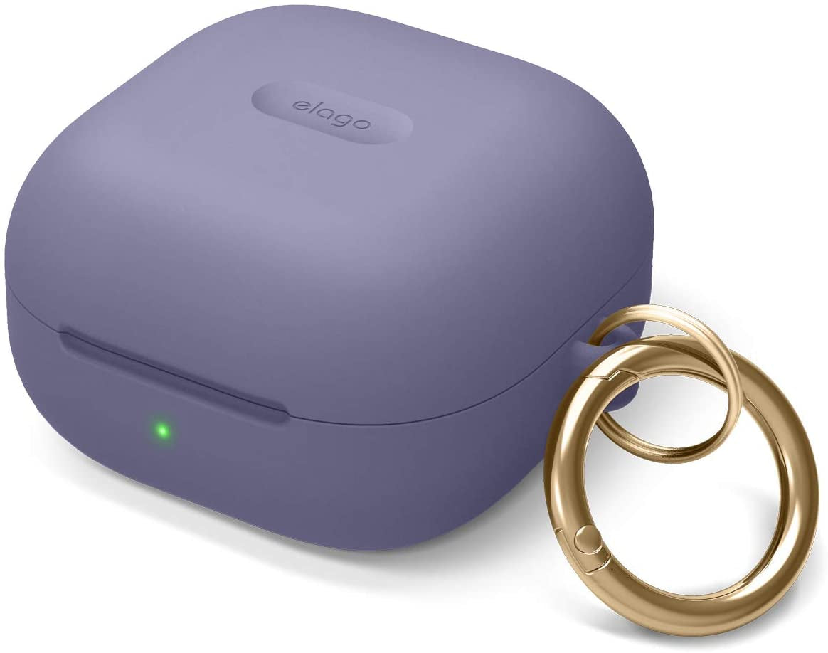 Elago Silicone Hang Case Compatible with Samsung Galaxy Buds 2 Pro Case (2022) / Galaxy Buds 2 Case (2021) / Galaxy Buds Pro Case (2021) / Galaxy Buds Live Case (2020) [Lavender Grey]  elago   