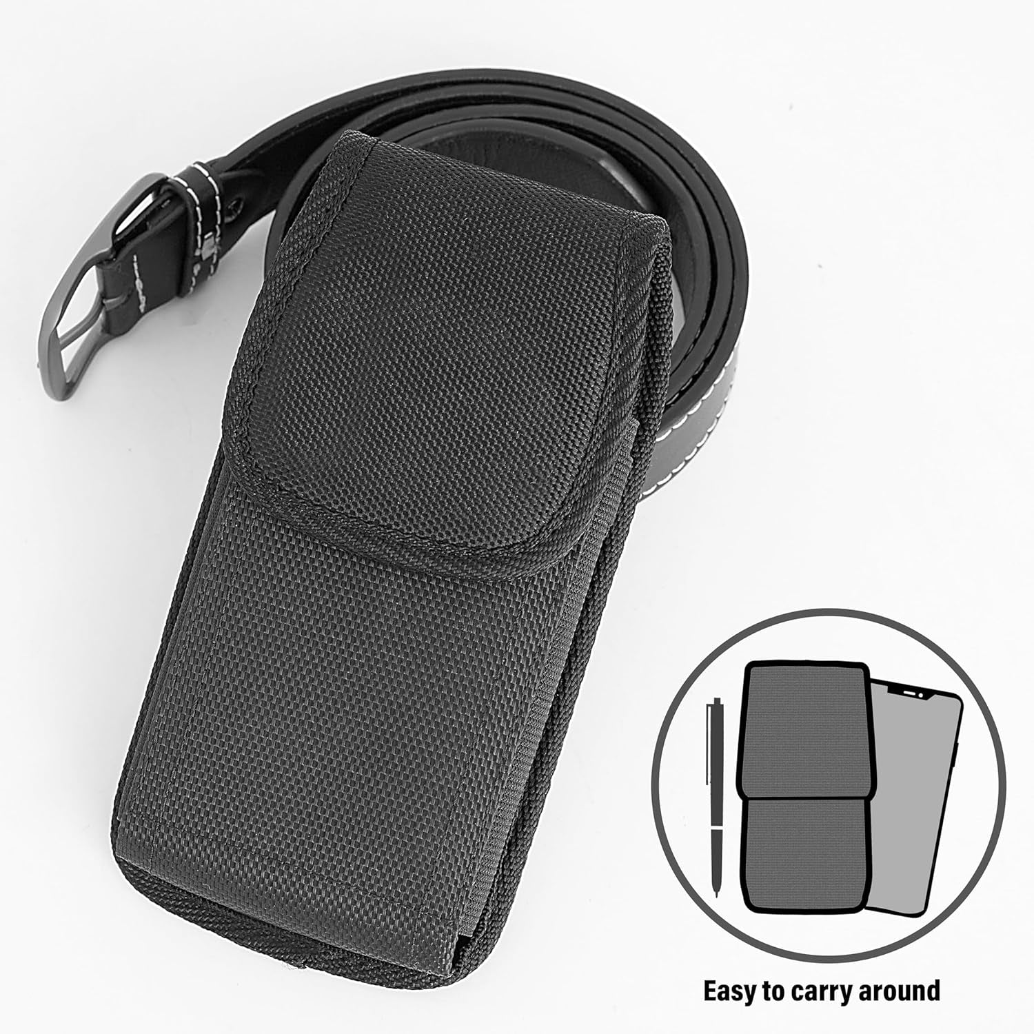 NUVAVO Cell Phone Holster for Samsung Galaxy S23 Ultra S22 Ultra S21 Ultra Note 20+ plus Note 10+ A23 A13 A21 A54 A02S 5G Google Pixel 7 Pro Case with Belt Clip Pouch Cover (Fits Phone with Case On)  NUVAVO   