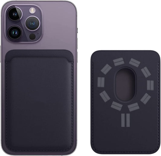 AIZHEM Magnetic Wallet for Iphone, Magnetic Leather Card Holder for Apple Magsafe, Mag Safe Cardholder Compatible with Iphone 12/13 Mini/Pro/Pro Max, Iphone 14 Series and Magsafe Case, Ink Blue  AIZHEM   