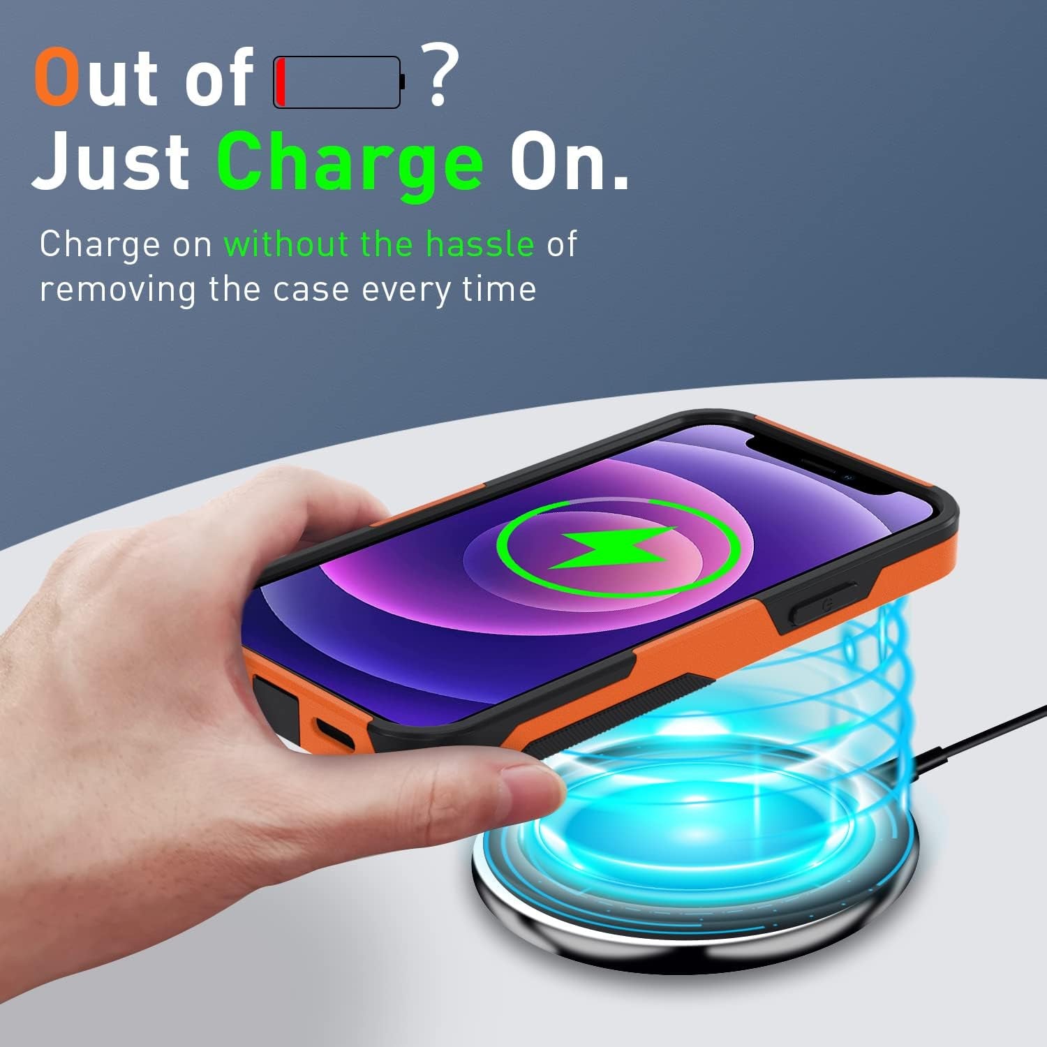 Xmon for Iphone 12 Case [Shockproof] [Dropproof] [Tempered Glass Screen Protector with Camera Lens Protector] Heavy Duty Phone Case Cover for Apple Iphone 12 and Iphone 12 Pro 6.1 Inch (Orange)  Xmon   