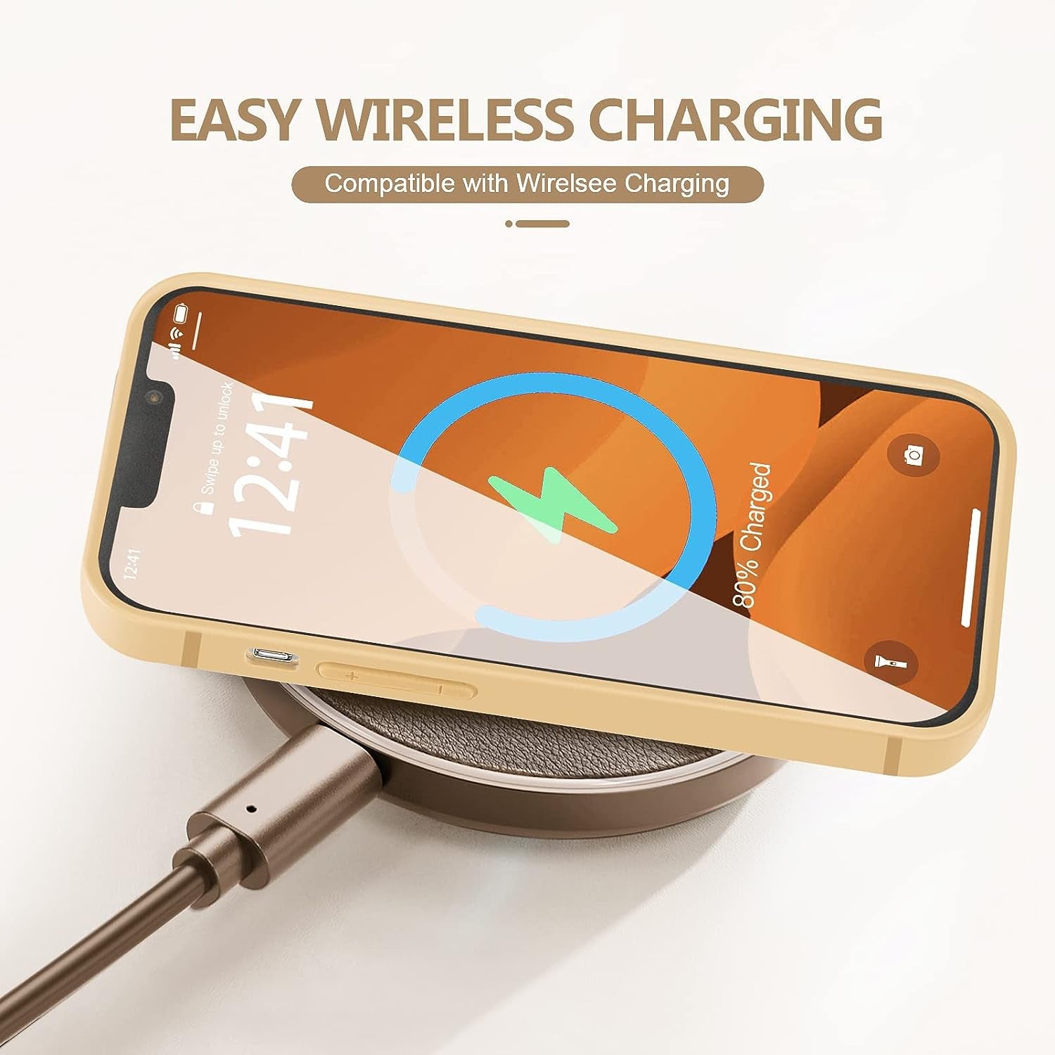 YZR Silicone Case Compatible with Iphone 13 Case (6.1 Inch 2021), with Camera Protection, Liquid Silicone Phone Case (Khaki)  YZR   