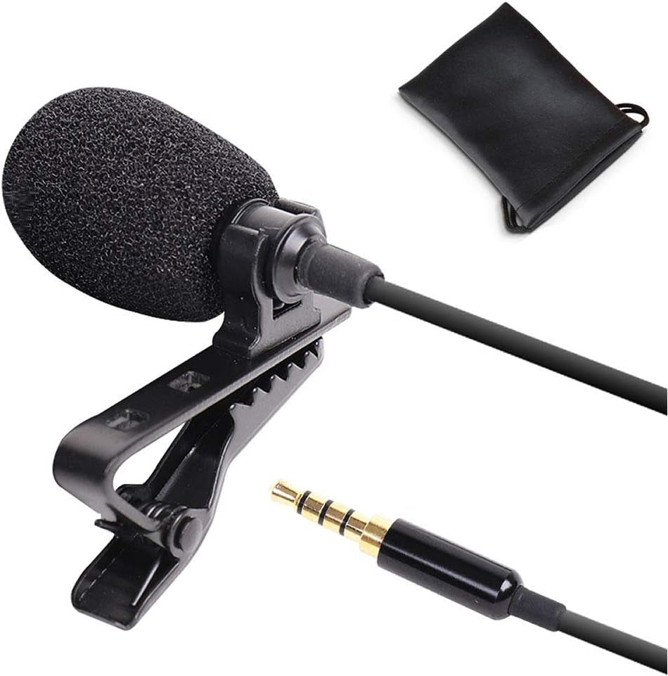 Enkarl Lavalier Lapel Microphone, Proffessional Omnidirectional Condenser Mic Compatible with Iphone Android Smartphone Video Recording Interview Youtube, Noise Cancelling Mic (Microphone Only)  Enkarl   