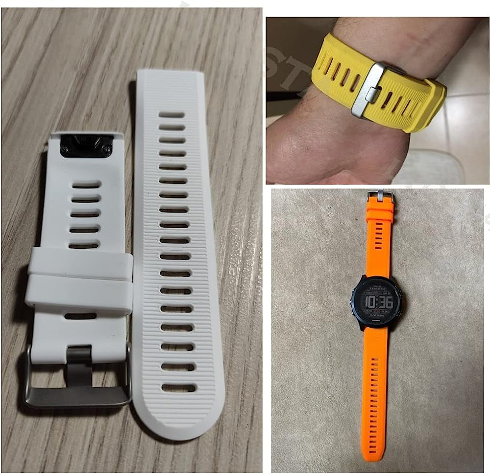 KOSSMA 26Mm Width Outdoor Sport Silicone Replacement Watch Strap for Garmin Fenix 5X plus 6X Pro 3 HR Band Wristband Watchband Bracelet  KOSSMA   