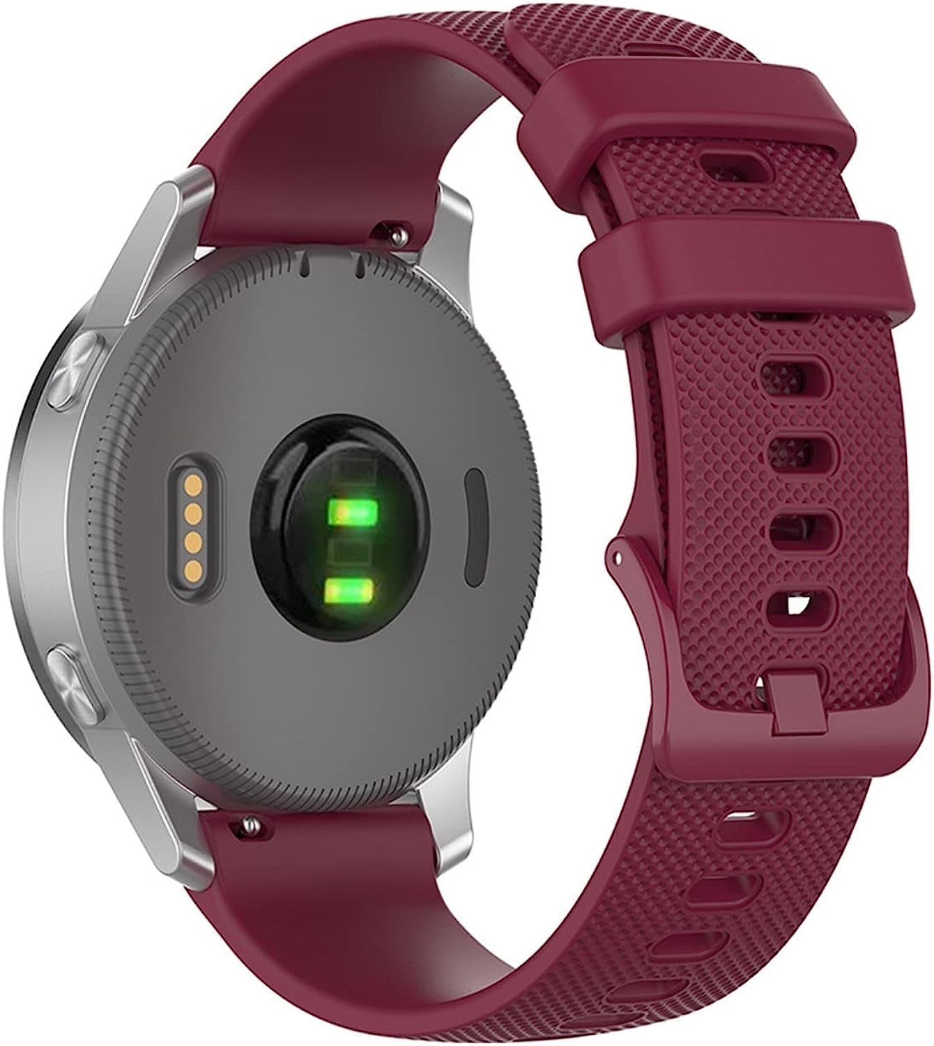 SNKB 18 20 22Mm Watch Band for Garmin Venu Vivoactive 3 Vivomove HR Silicone Wristband Strap Vivoactive4 4S Forerunner 245 645  SNKB Wine red 18mm Universal 