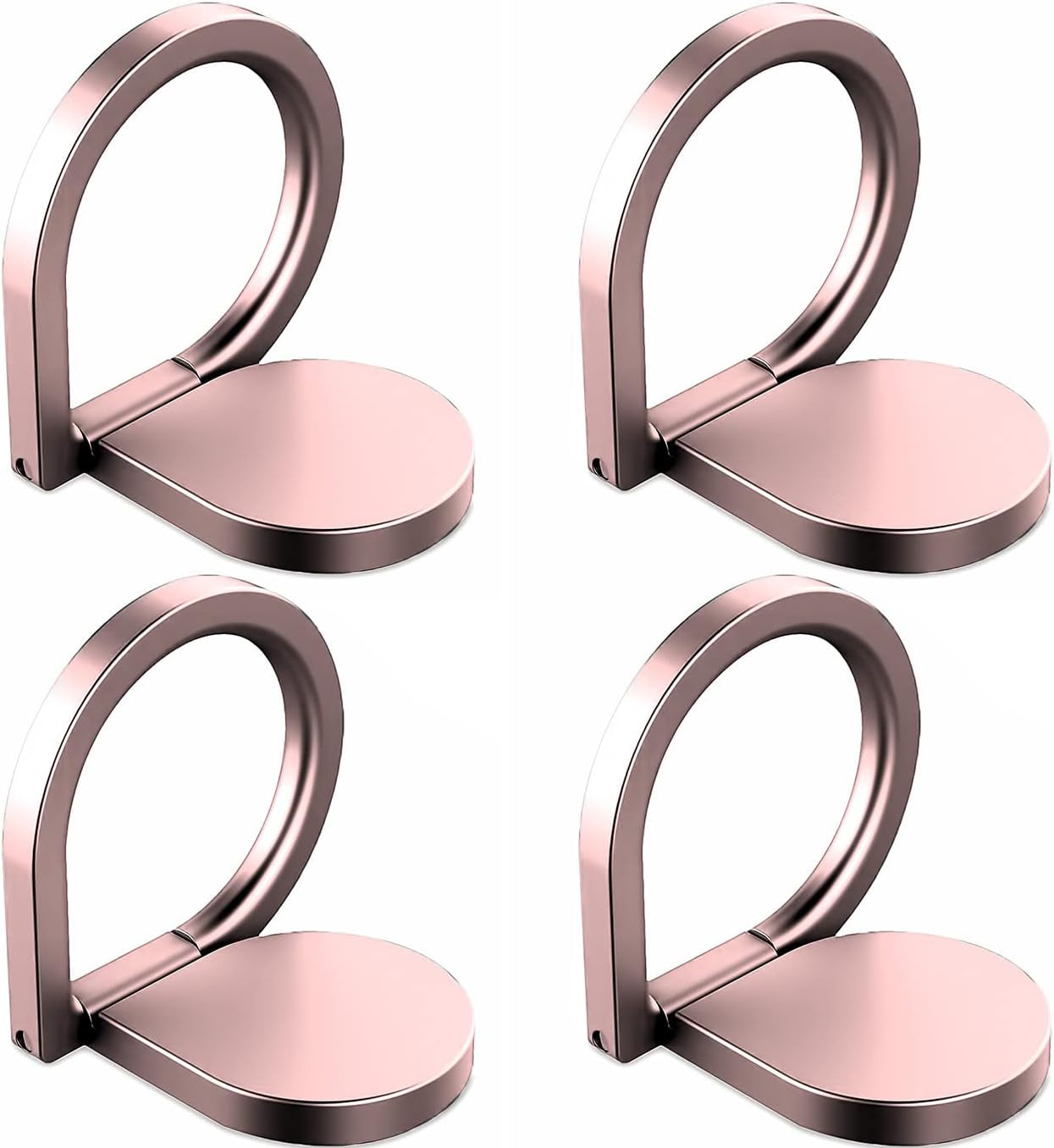 Finger Ring Stand, 360 Rotary Cell Phone Holder Finger Loop Grip Mount Universal Smartphone Kickstand,Ieugen Compatible with Iphone 14/Iphone 13/Galaxy S23/Galaxy S22/Galaxy  iEugen rosegold 4 pack  