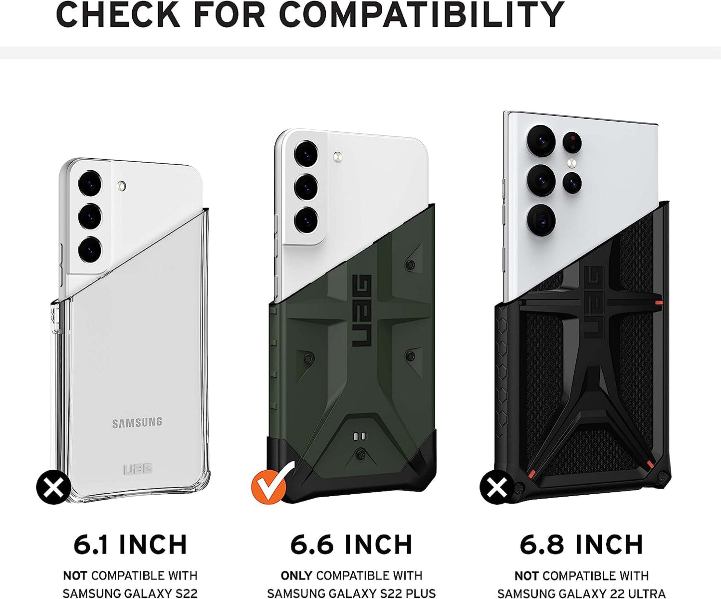 URBAN ARMOR GEAR UAG Designed for Samsung Galaxy S22 plus Case Blue Mallard Rugged Lightweight Slim Shockproof Pathfinder Protective Cover, [6.6 Inch Screen]  URBAN ARMOR GEAR   