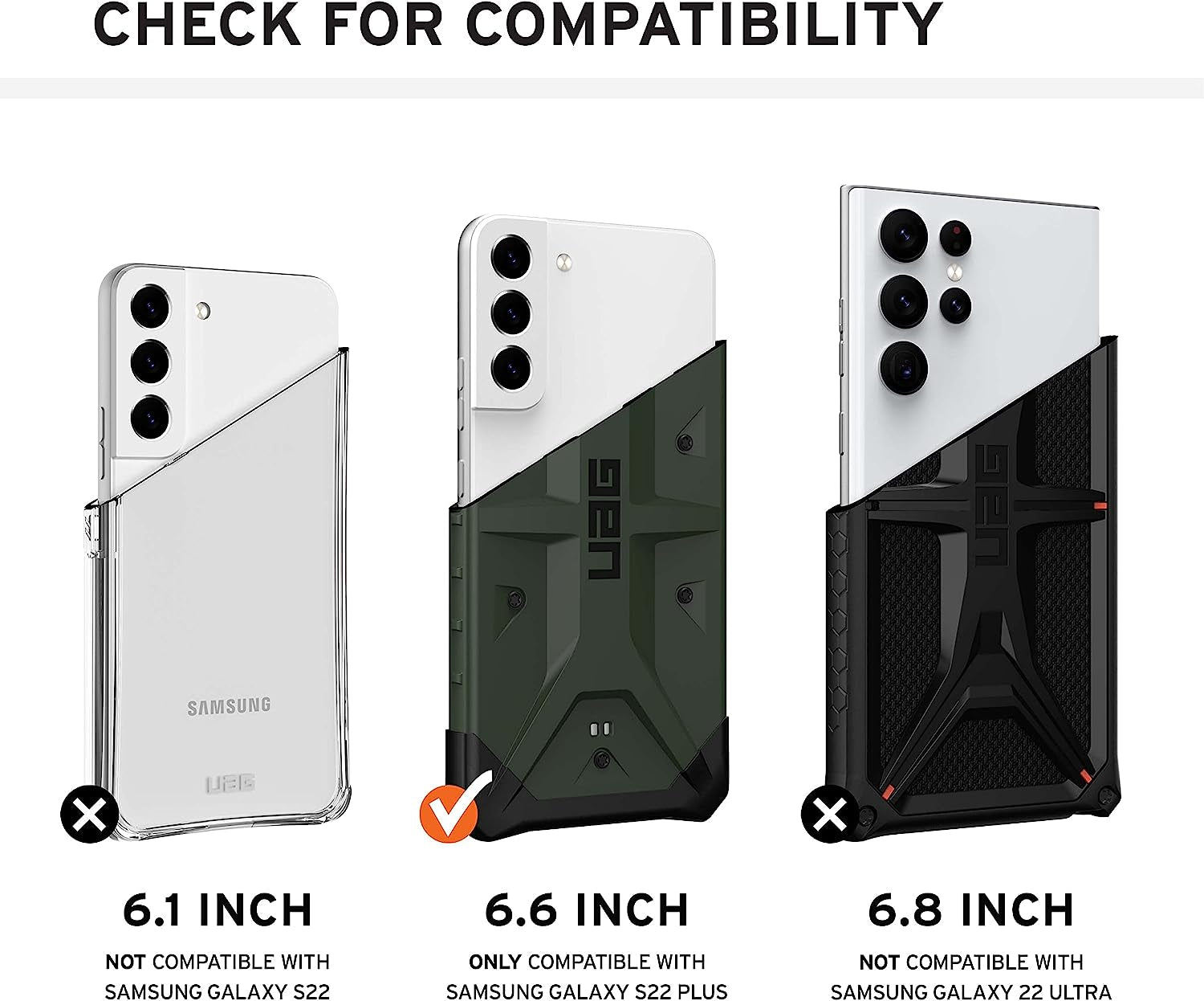 URBAN ARMOR GEAR UAG Designed for Samsung Galaxy S22 plus Case Blue Mallard Rugged Lightweight Slim Shockproof Pathfinder Protective Cover, [6.6 Inch Screen]  URBAN ARMOR GEAR   