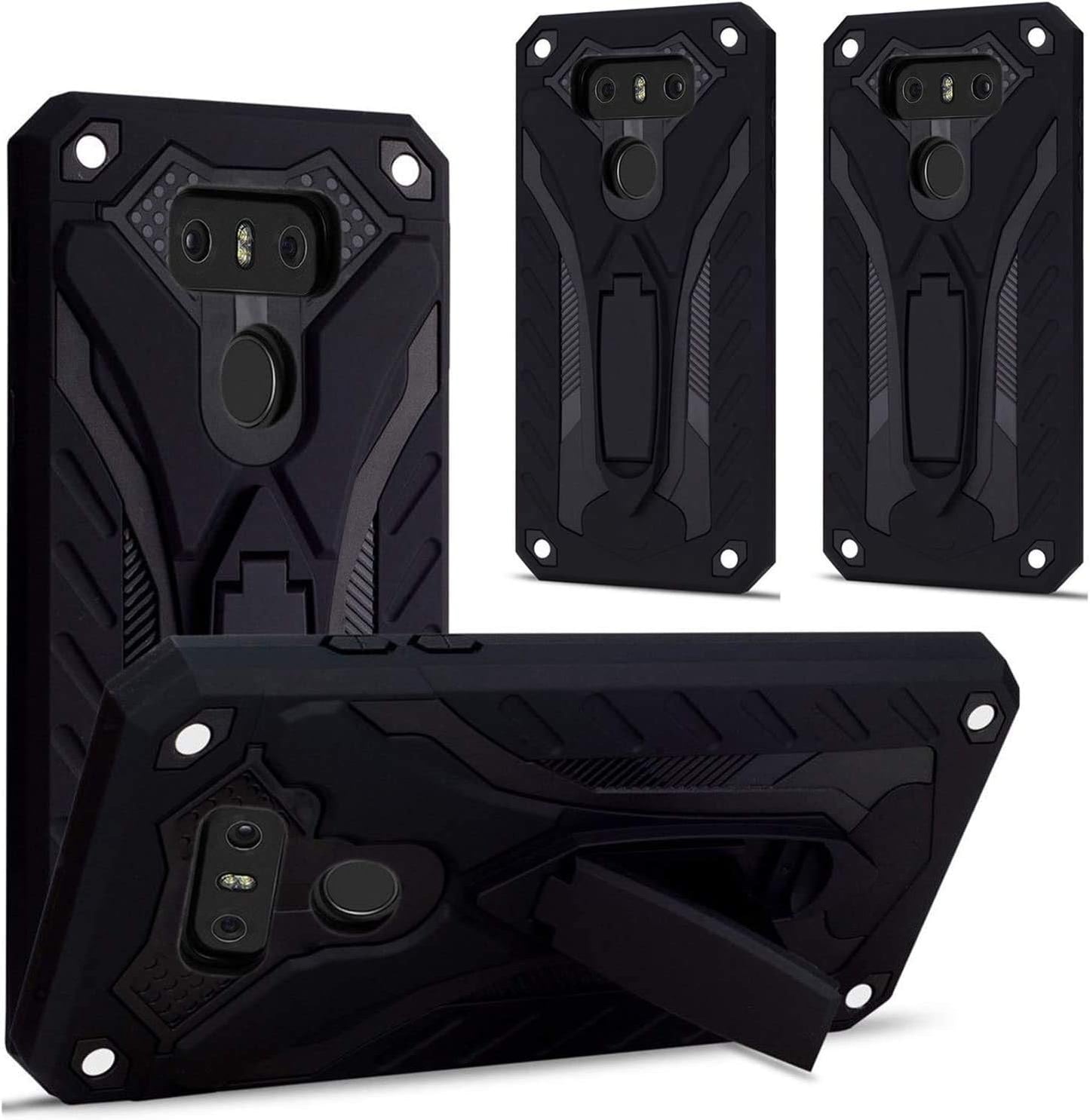 Case for LG G6, [Heavy Duty] Premium Hybrid Kickstand Shockproof Hard Bumper Phone Case Full Body Dual Layer Rugged Cover for LG G6 Case/Lg G6 Plus,Black  KET   