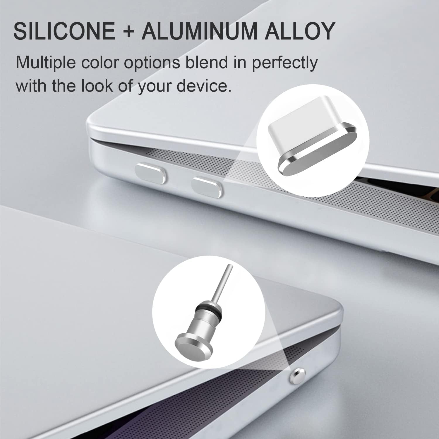 Gavemi USB C Dust Plug and 3.5Mm Headphone Plugs for Laptop，Phone，Thunderbolt Port Protection anti Dust Cover Compatible with Macbook Pro/Air (Gray)  Gavemi   