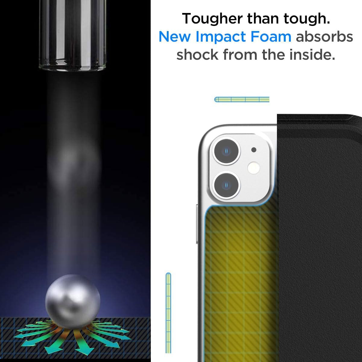 Aicase for Iphone 11 Case (6.1"), Heavy Duty Drop Protection Rugged Shockproof/Drop/Dust Proof 3-Layer Protective Durable Indestructible Phone Cover for Iphone 11, Black  AICase   