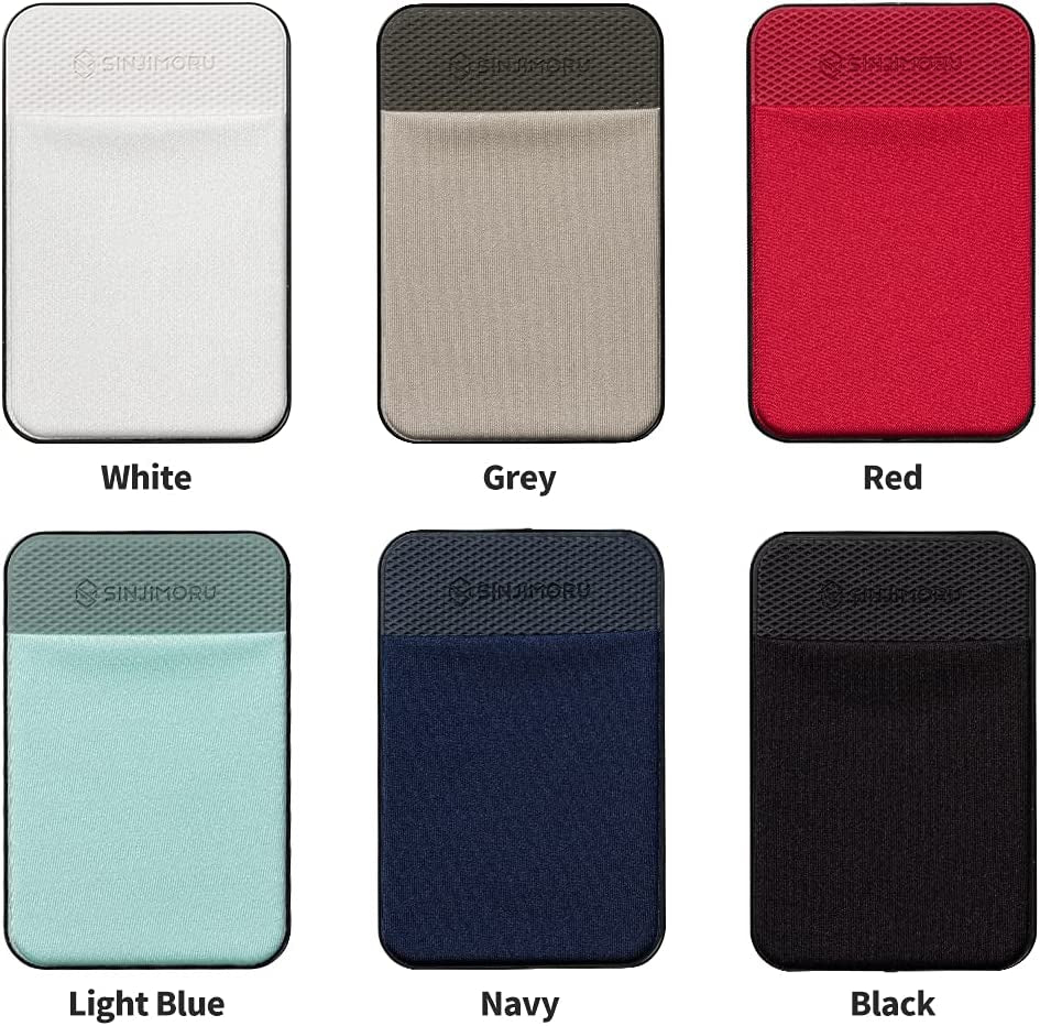 Sinjimoru Basic Cell Phone Wallet Stick On, Phone Card Holder for Back of Phone for Magsafe Wallet Compatible with Iphone 14 & 13 12 Series. M-Basic Black  Sinjimoru Co. Ltd   