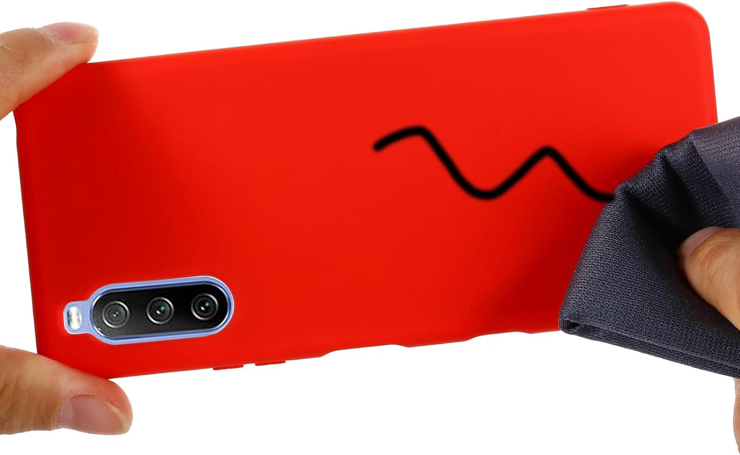 Case for Sony Xperia 10 III, Liquid Silicone Protective Phone Case for Sony Xperia 10 III with Silicone Lanyard, Slim Thin Soft Shockproof Cover for Sony Xperia 10 III Silicone Case Red  Generic   
