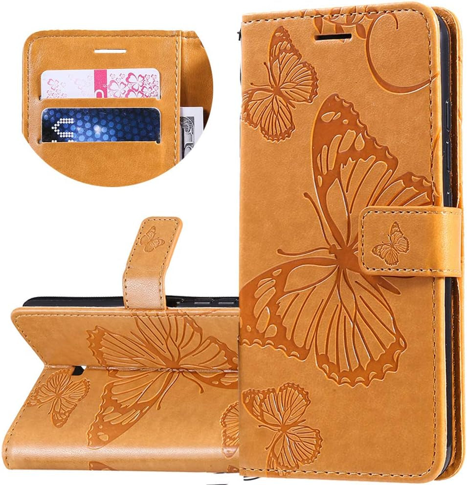 ISADENSER LG V40 Thinq Flip Case LG V40 Thinq Wallet Case LG V40 Case Butterfly [Business Embossing] [Kickstand Flip] [Card Slot] [Magnetic Clasp] Flip Phone Case for LG V40 Purple Butterfly KT  LEMAXELERS C] Butterdlykt-Flipcase-4  